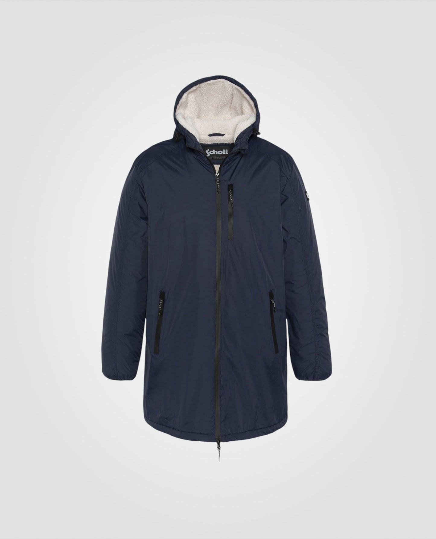 Sherpa Long Navy Blue Parka