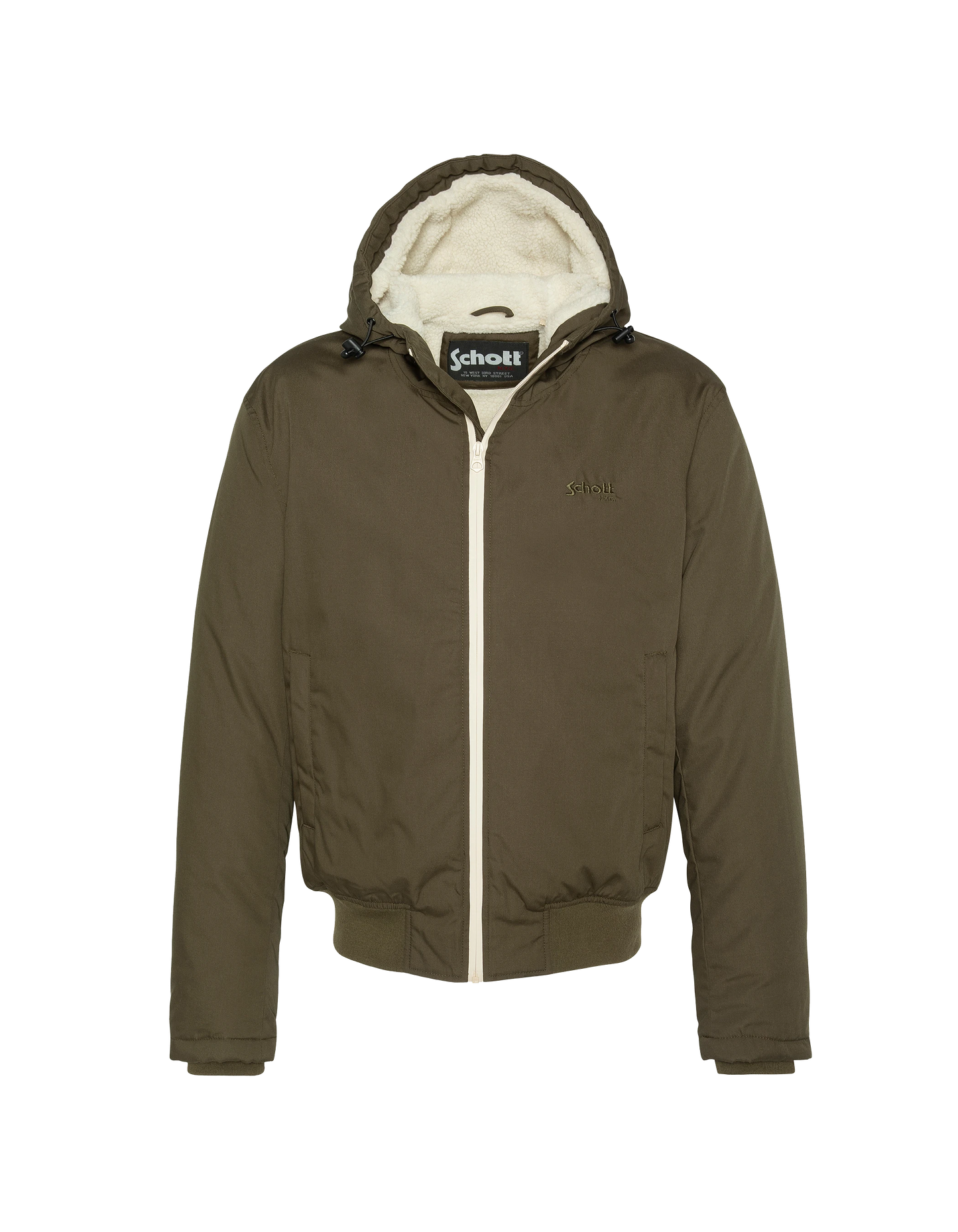 Dark Khaki Parka Multipoches con cappuccio