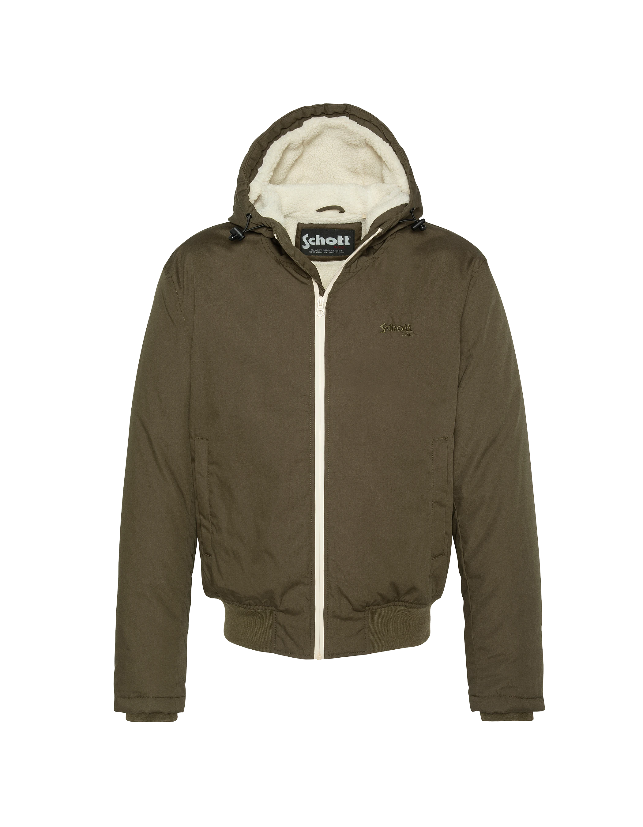Dark Khaki Parka Multipoches con cappuccio-1