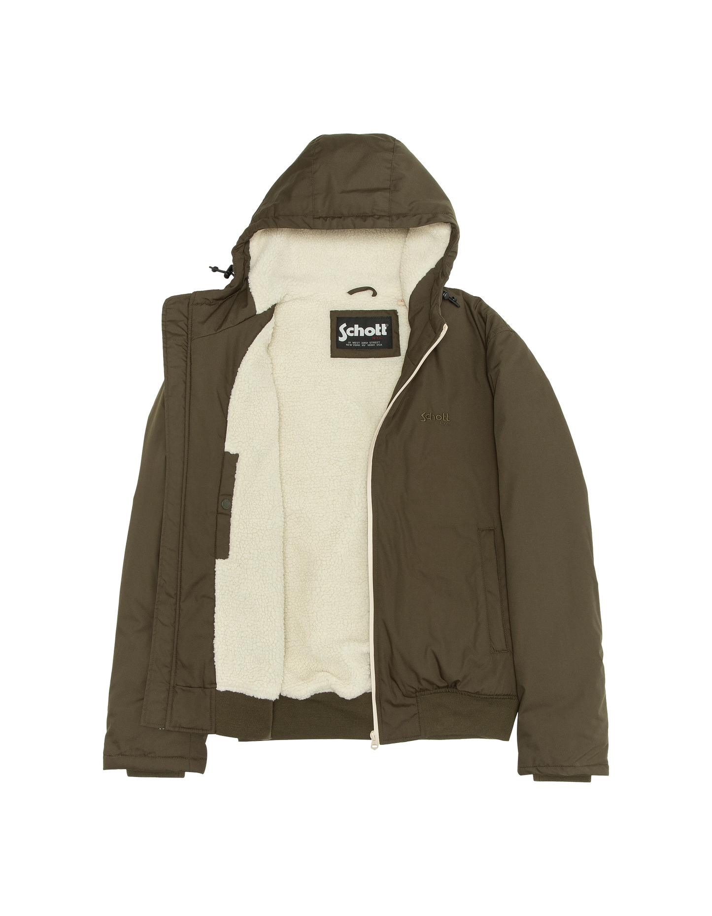 Dark Khaki Parka Multipoches con cappuccio