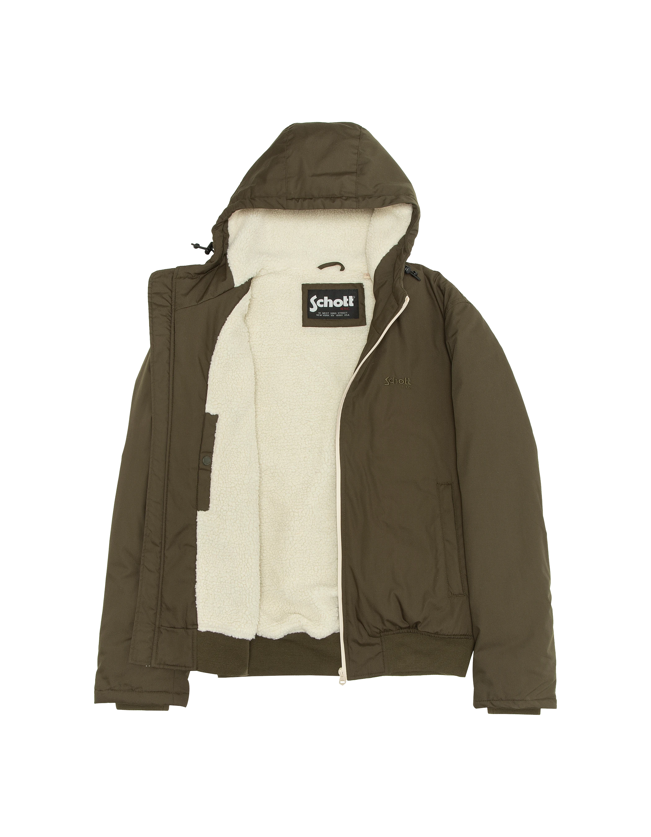 Dark Khaki Parka Multipoches con cappuccio-3
