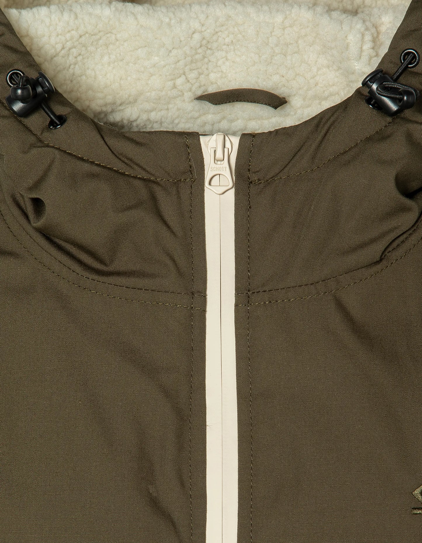 Dark Khaki Parka Multipoches con cappuccio