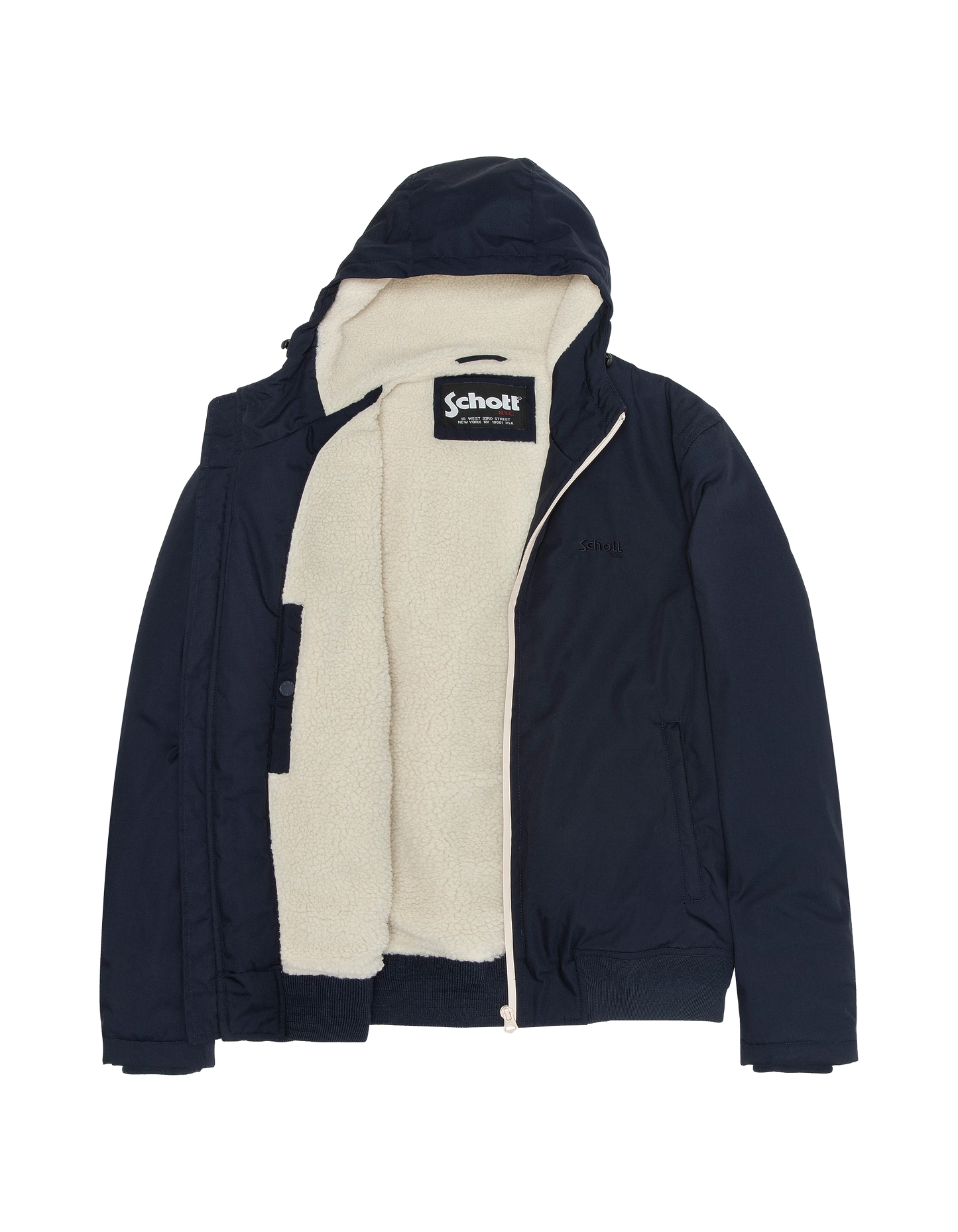 Multicipoches de parka azul marino con sudaderas con capucha
