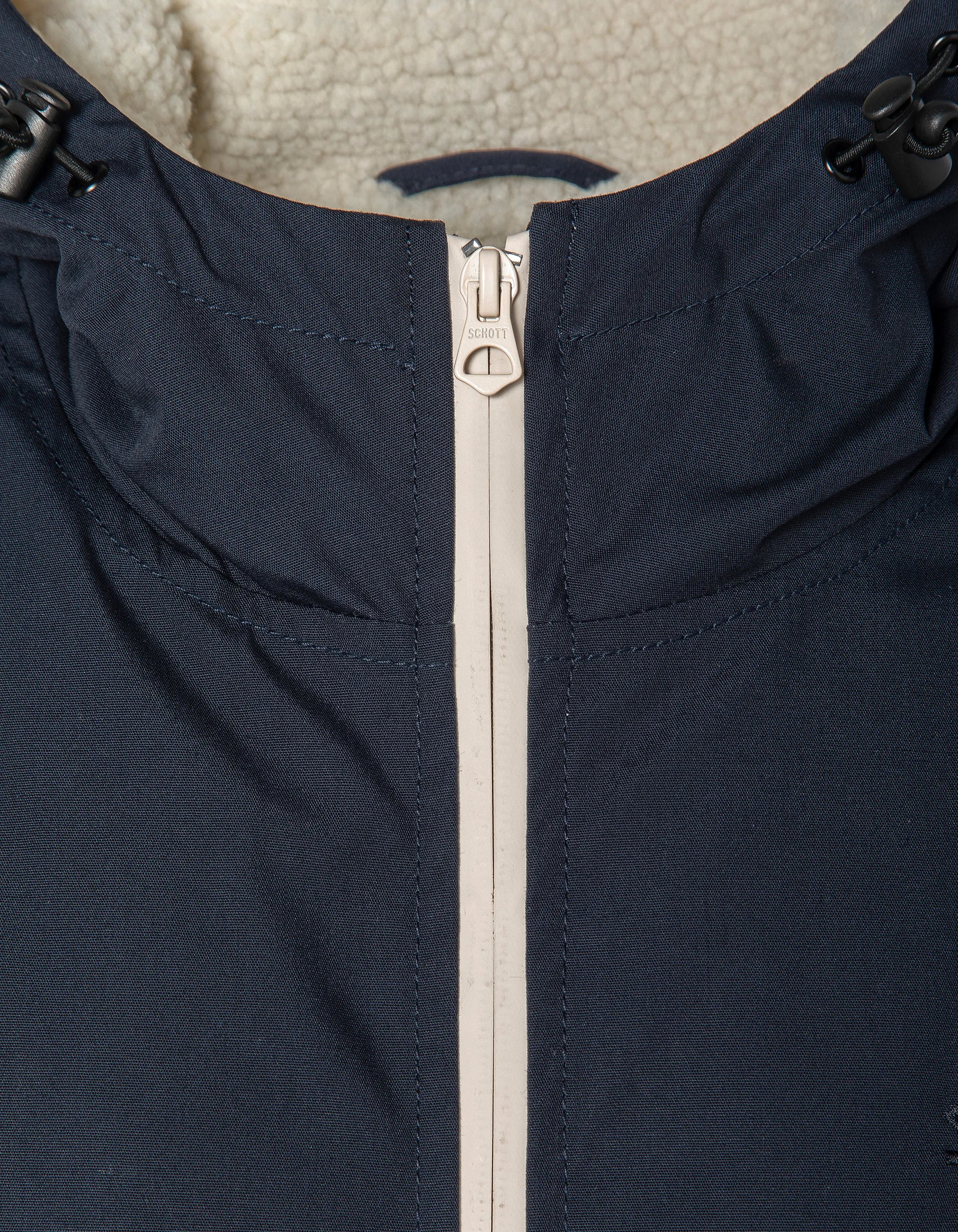 Multicipoches de parka azul marino con sudaderas con capucha-4