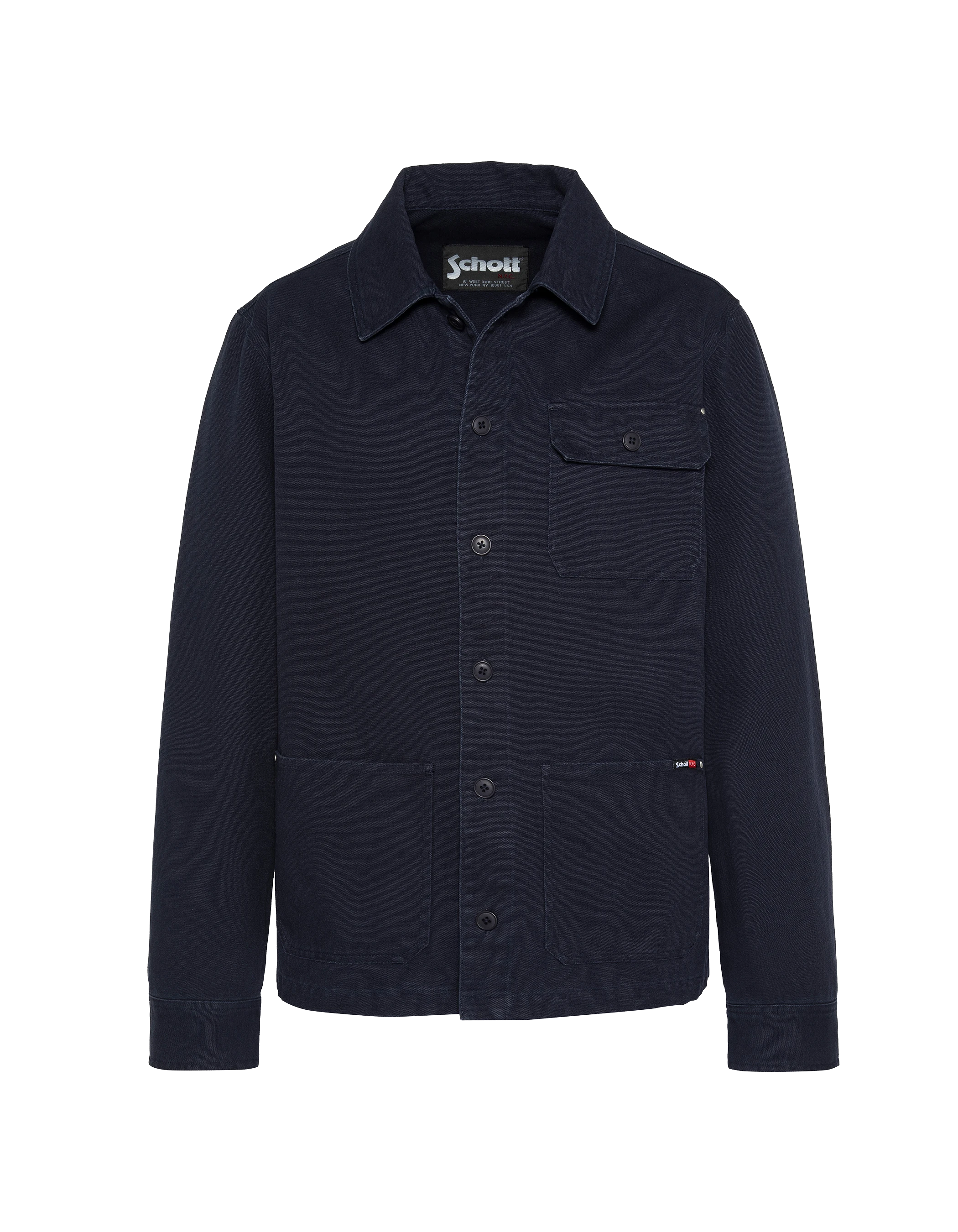 Veste worker canvas bleu marine-2