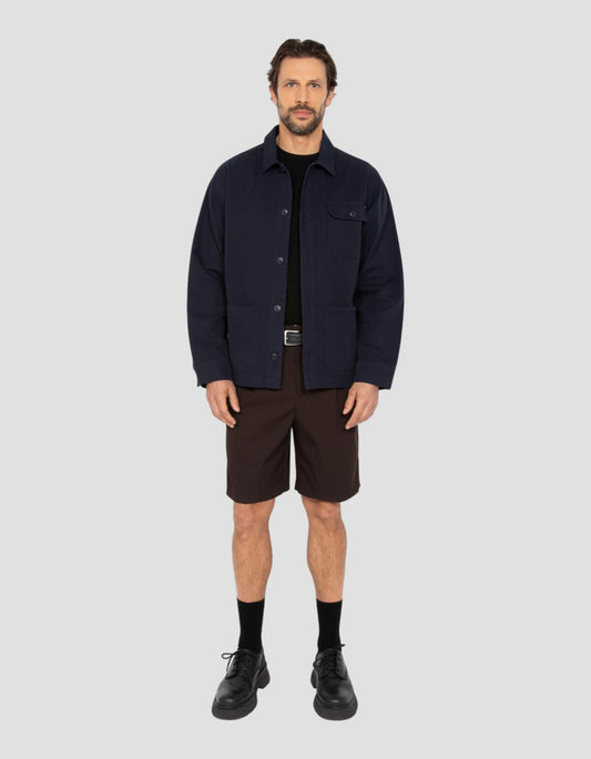 Veste worker canvas bleu marine