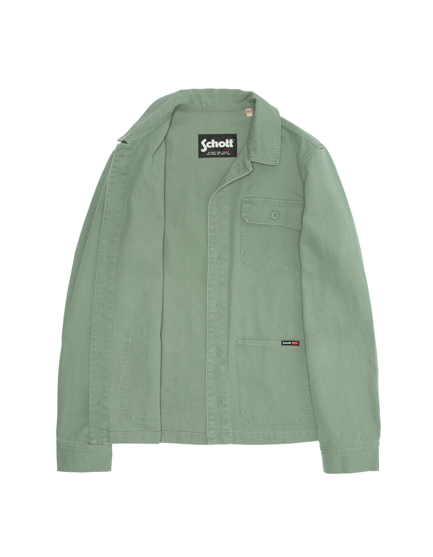 Veste worker canvas verte