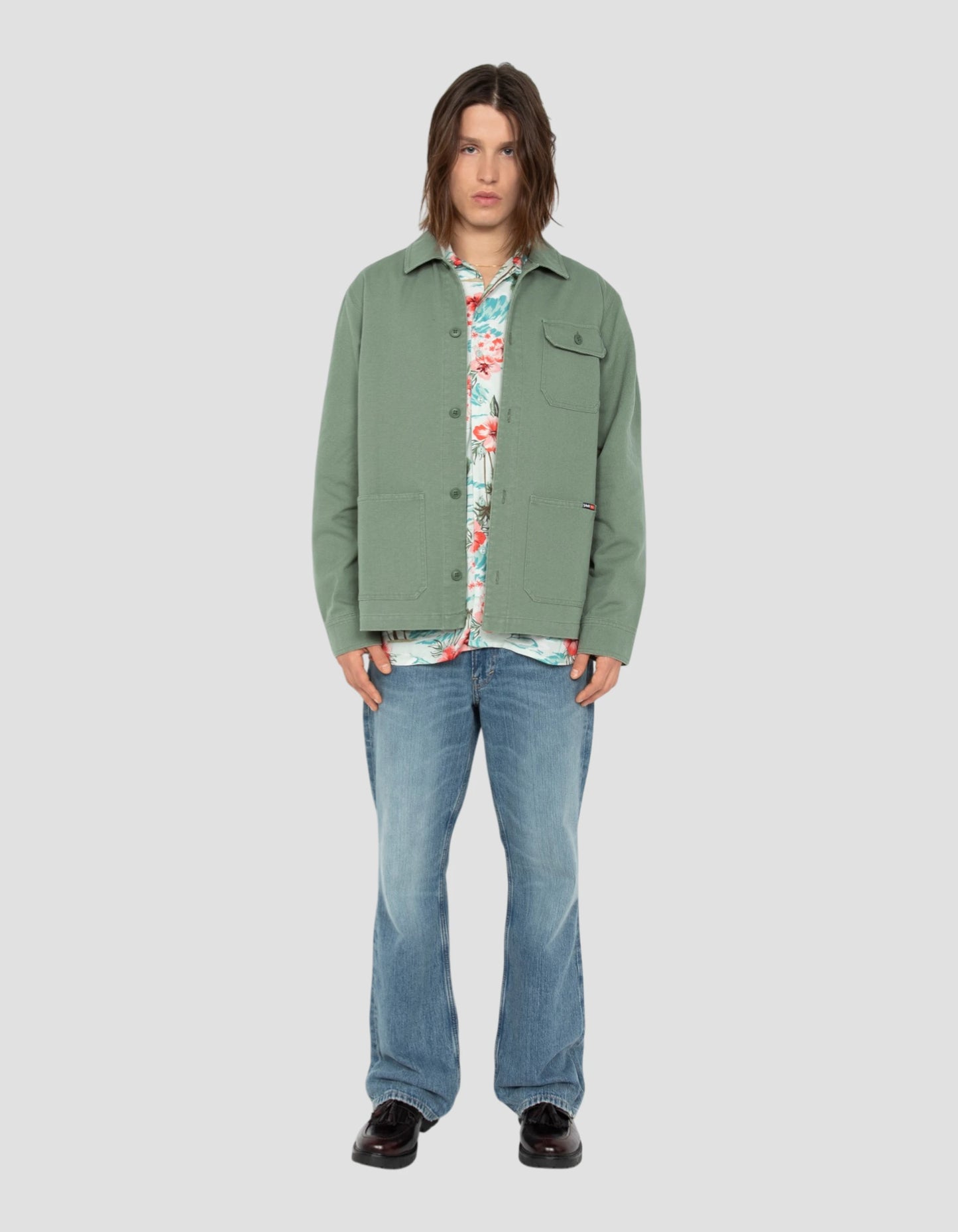 Veste worker canvas verte