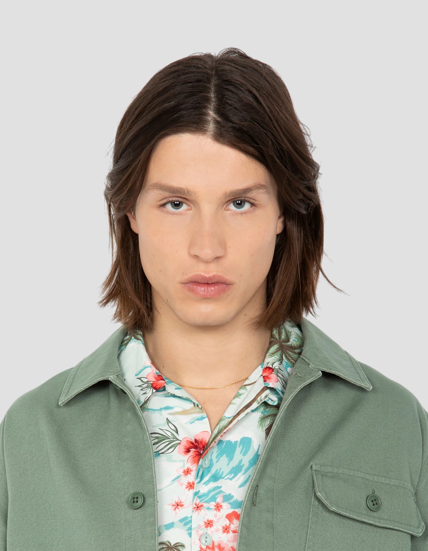 Veste worker canvas verte