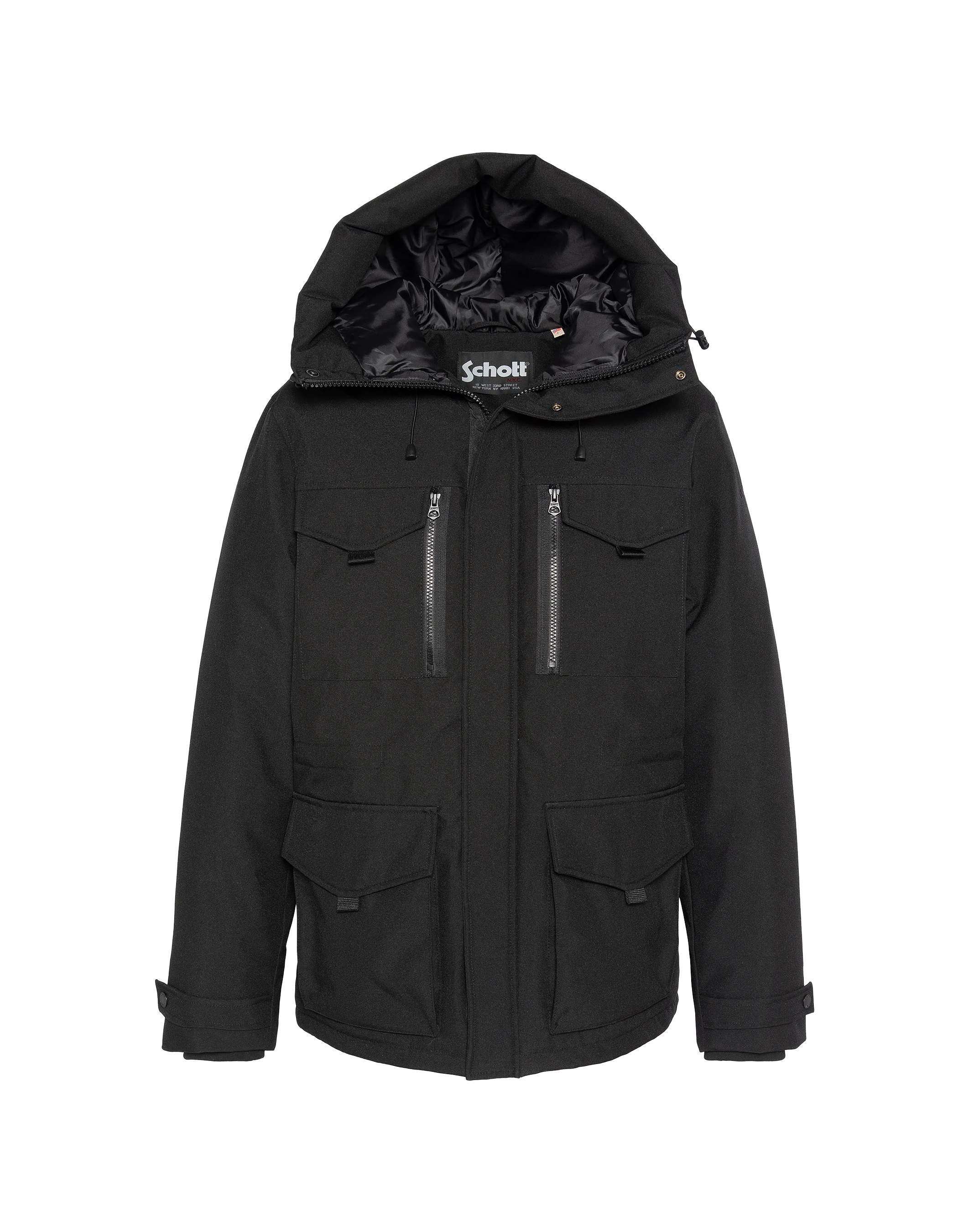 Multipoche nere con cappuccio-2