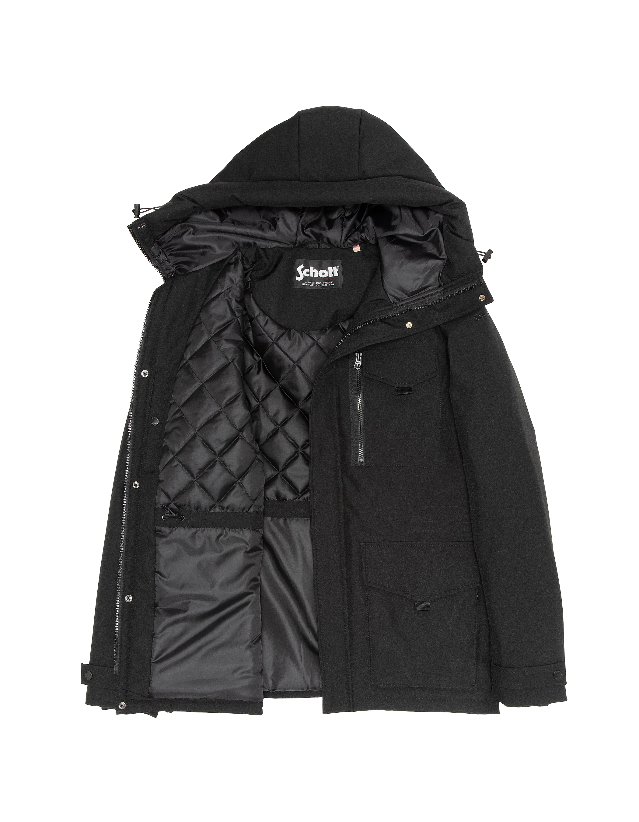 Multipoche nere con cappuccio-9