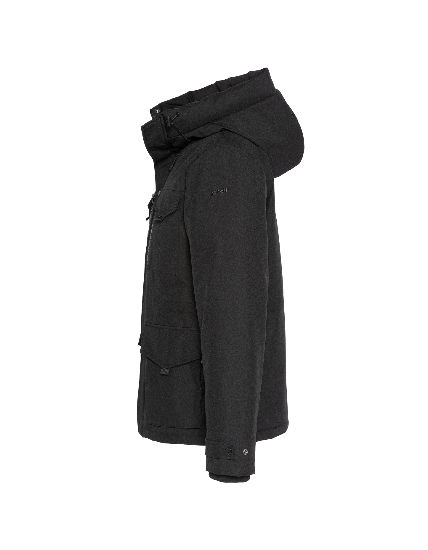 Multipoche nere con cappuccio