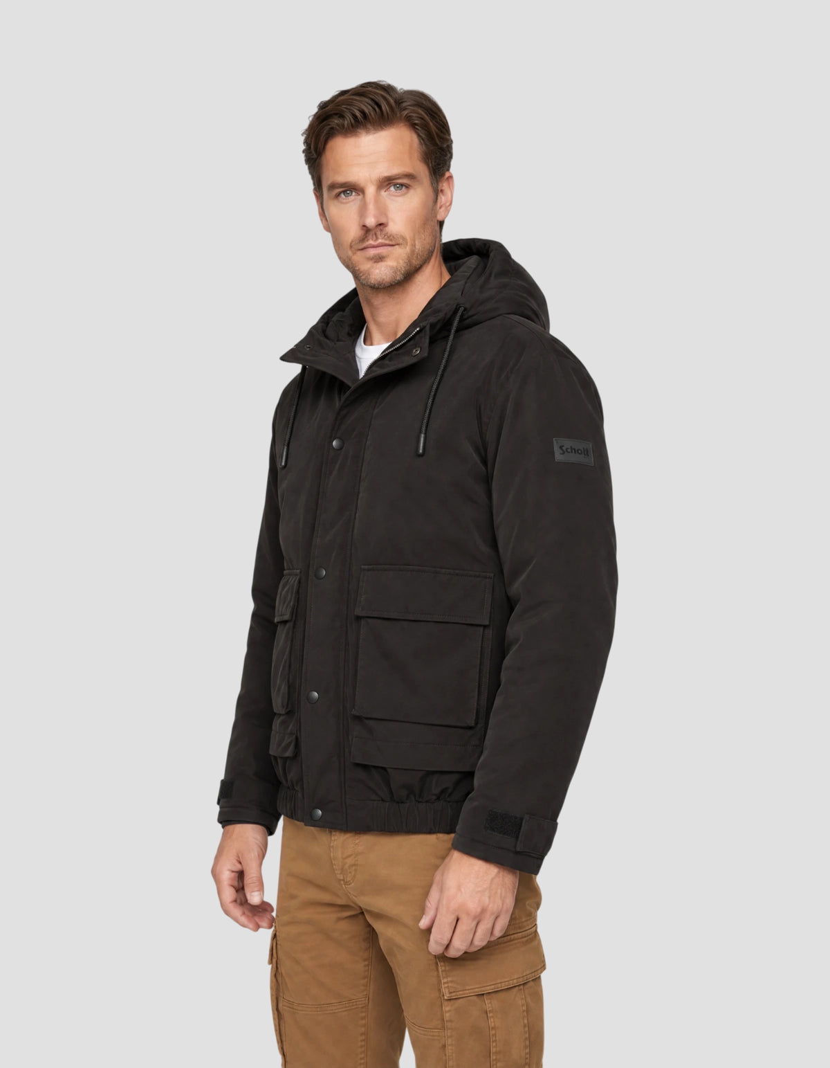 Parka à capuche noire