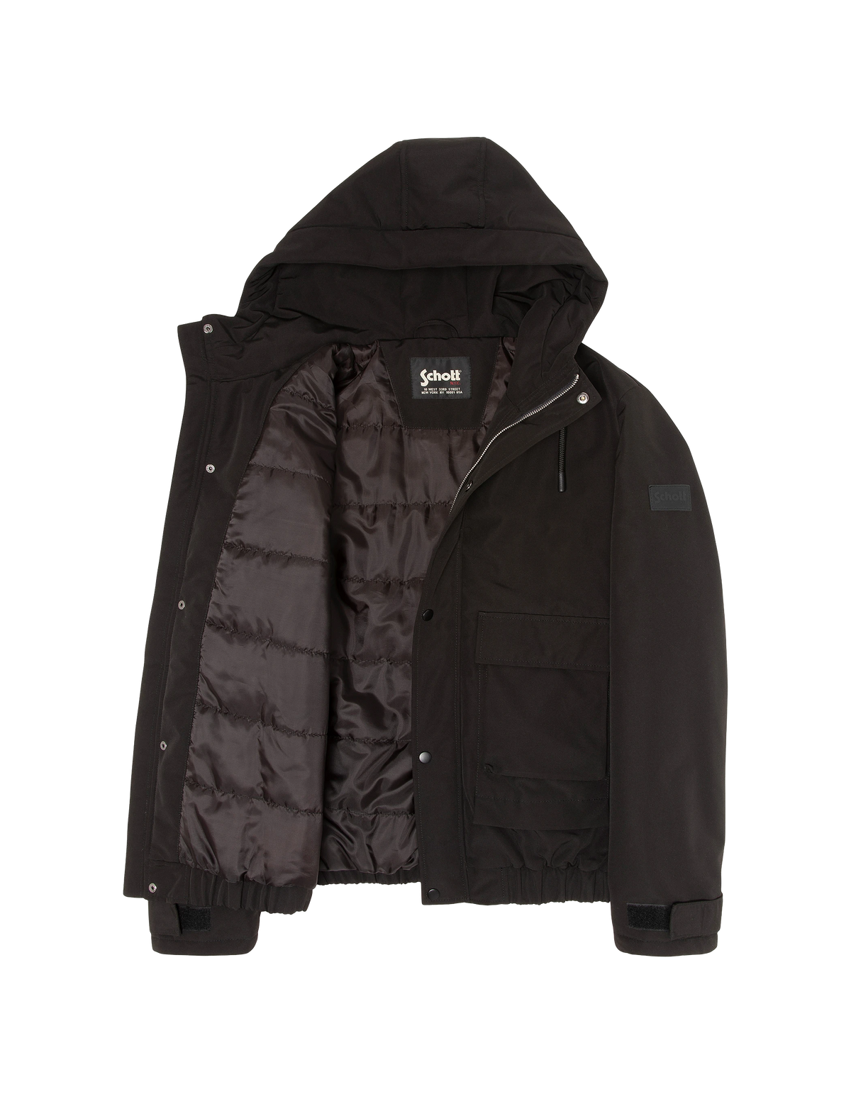 Parka à capuche noire