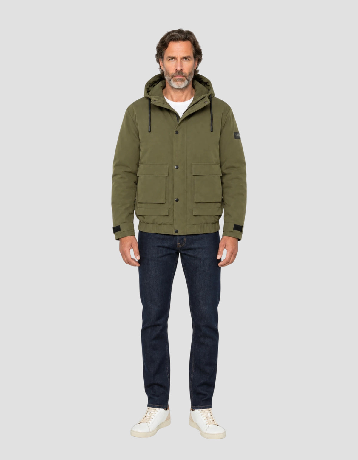 Parka caqui con capucha