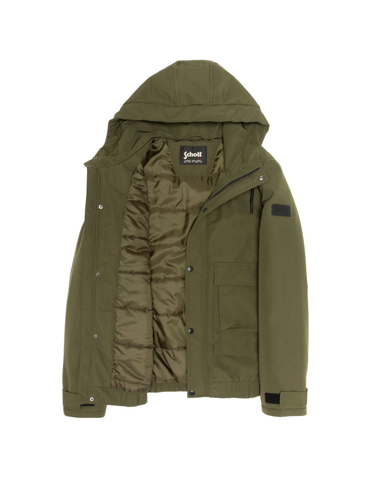 Parka caqui con capucha