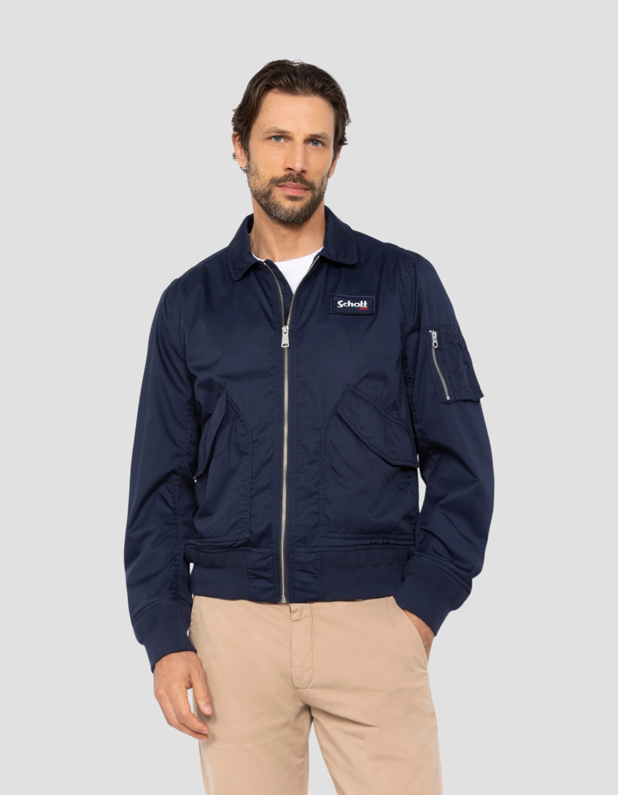 flight jacket light navy blue type CWU - CABARTLT | Schott NYC® flight jacket light navy blue type CWU - CABARTLT | Schott NYC®