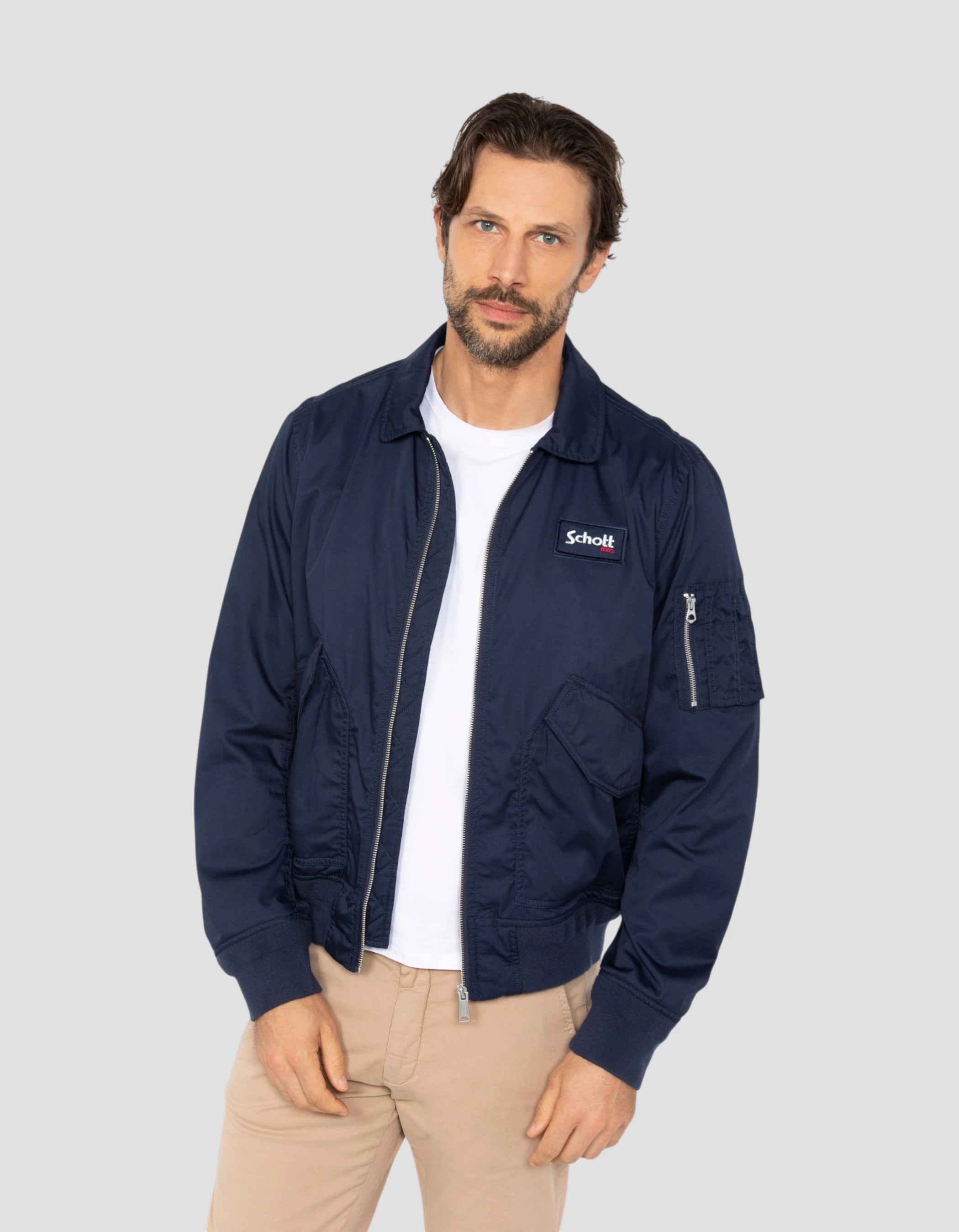 Blouson pilote léger bleu marine type CWU-4