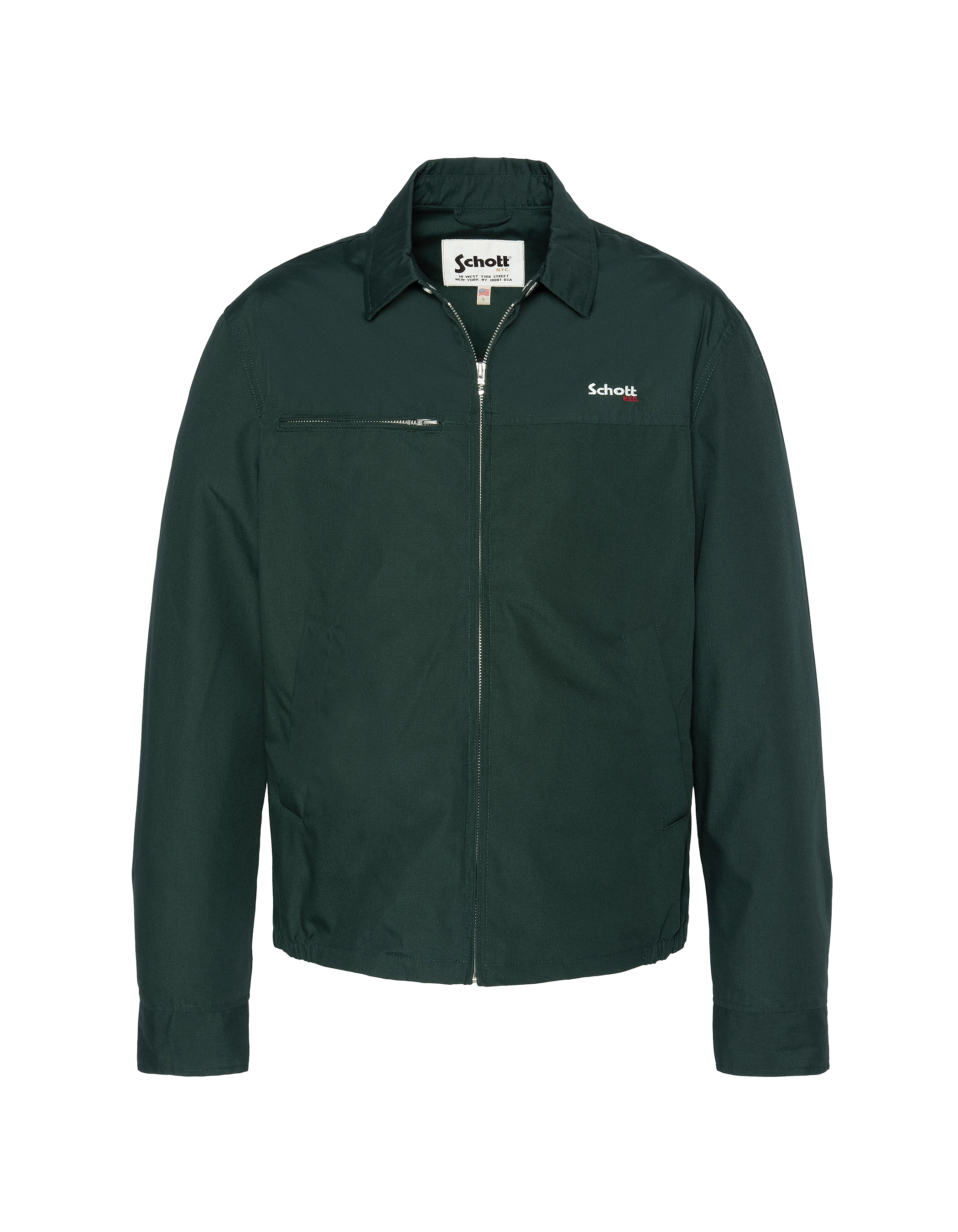 Blouson casual vert foncé-2