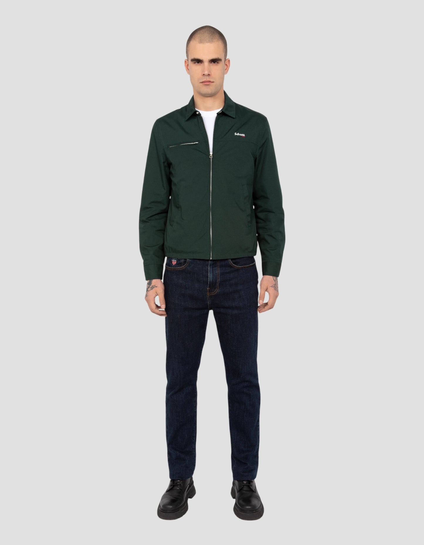 Blouson casual vert foncé
