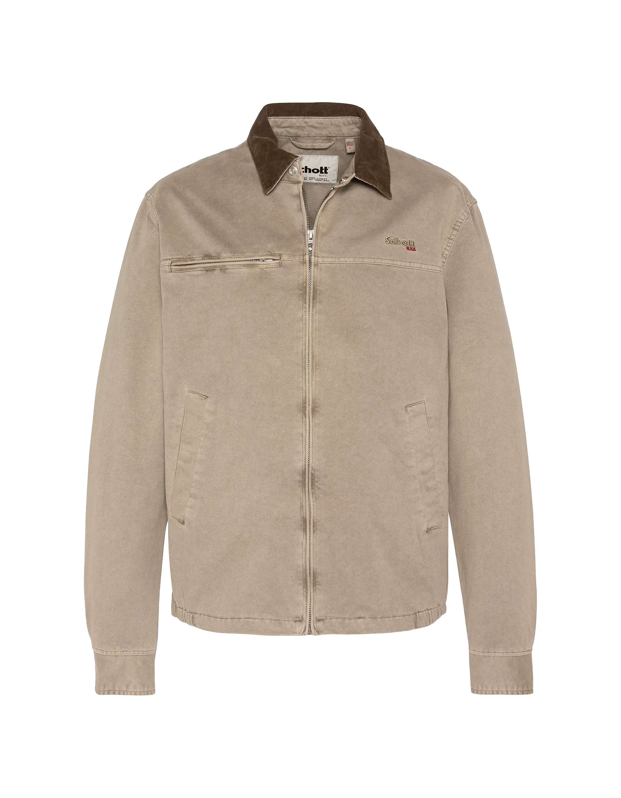 Taupe work jacket - CADAMSWASH | Schott NYC® Taupe work jacket - CADAMSWASH | Schott NYC®