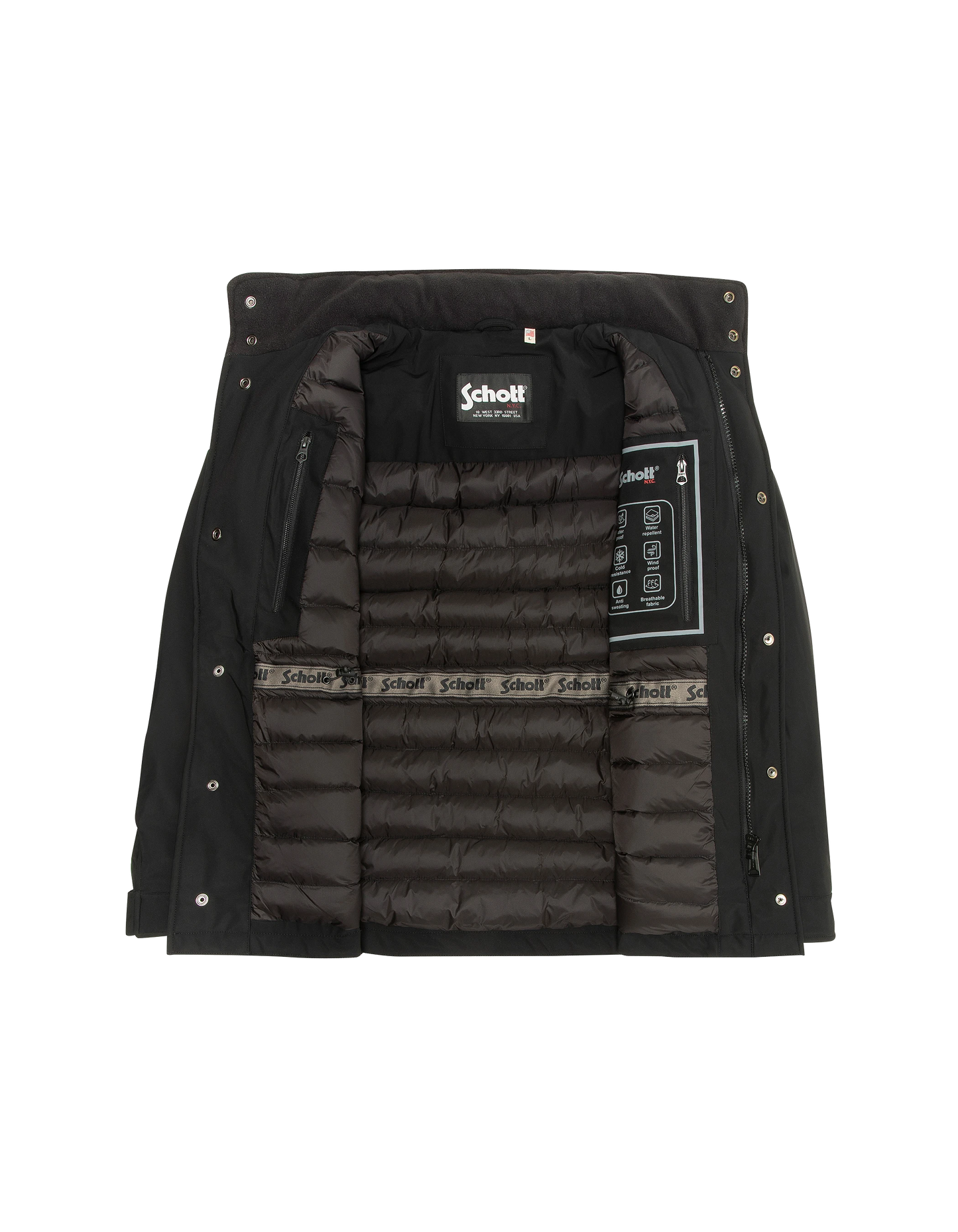 Multipoche nere con cappuccio