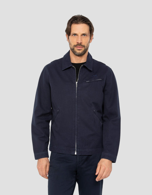 Blouson worker canvas bleu marine