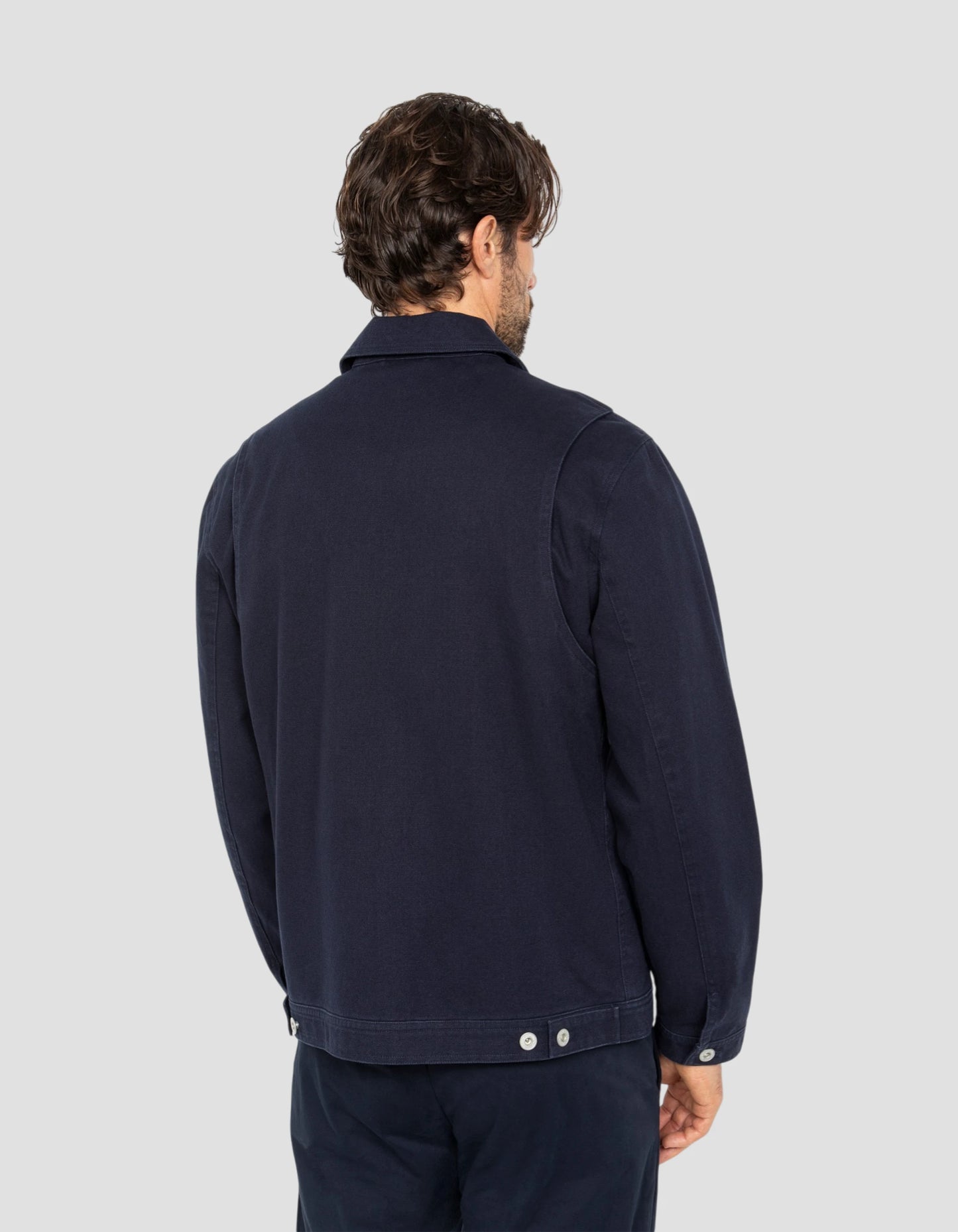 Blouson worker canvas bleu marine