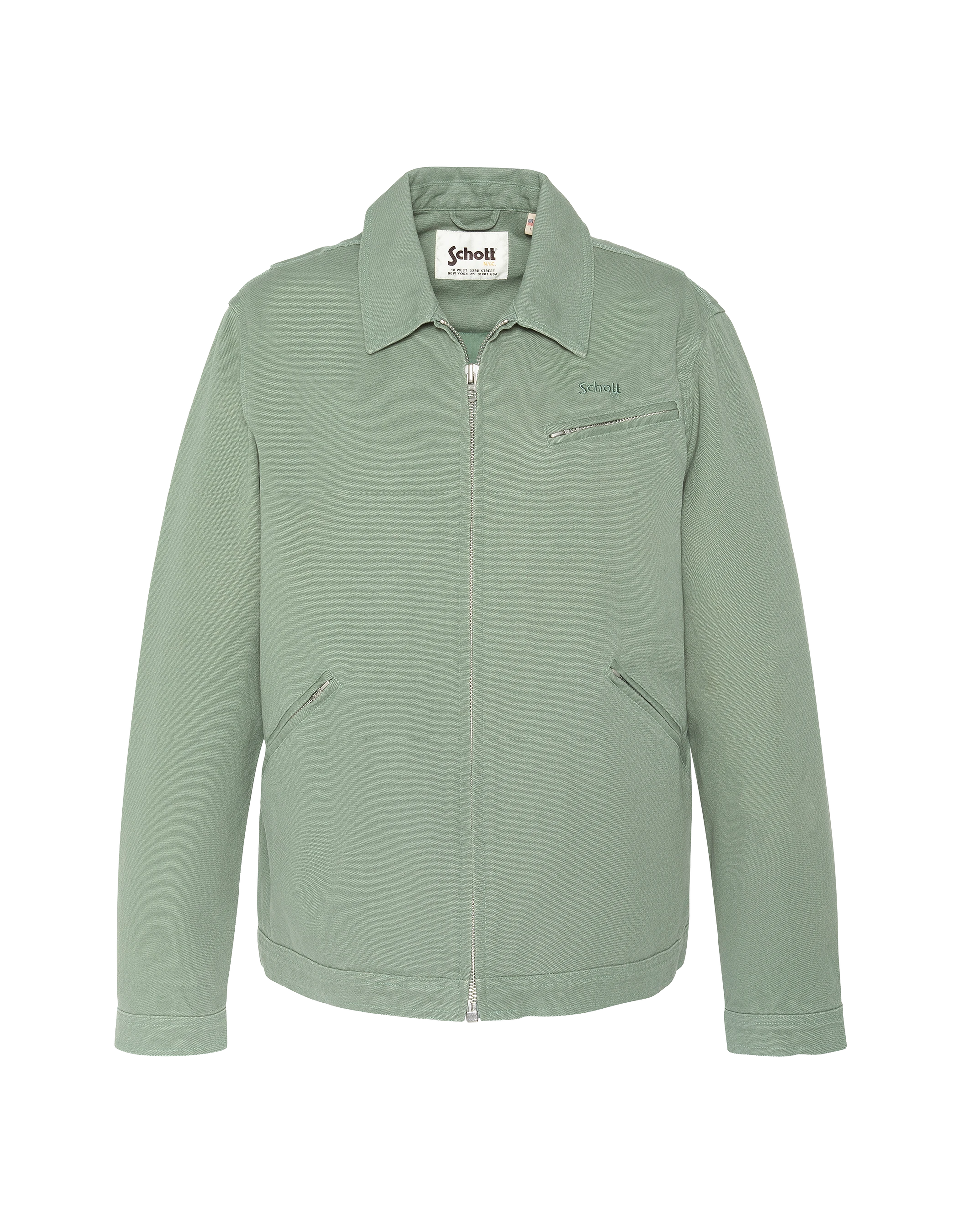 Green canvas worker jacket - CALHAN | Schott NYC®