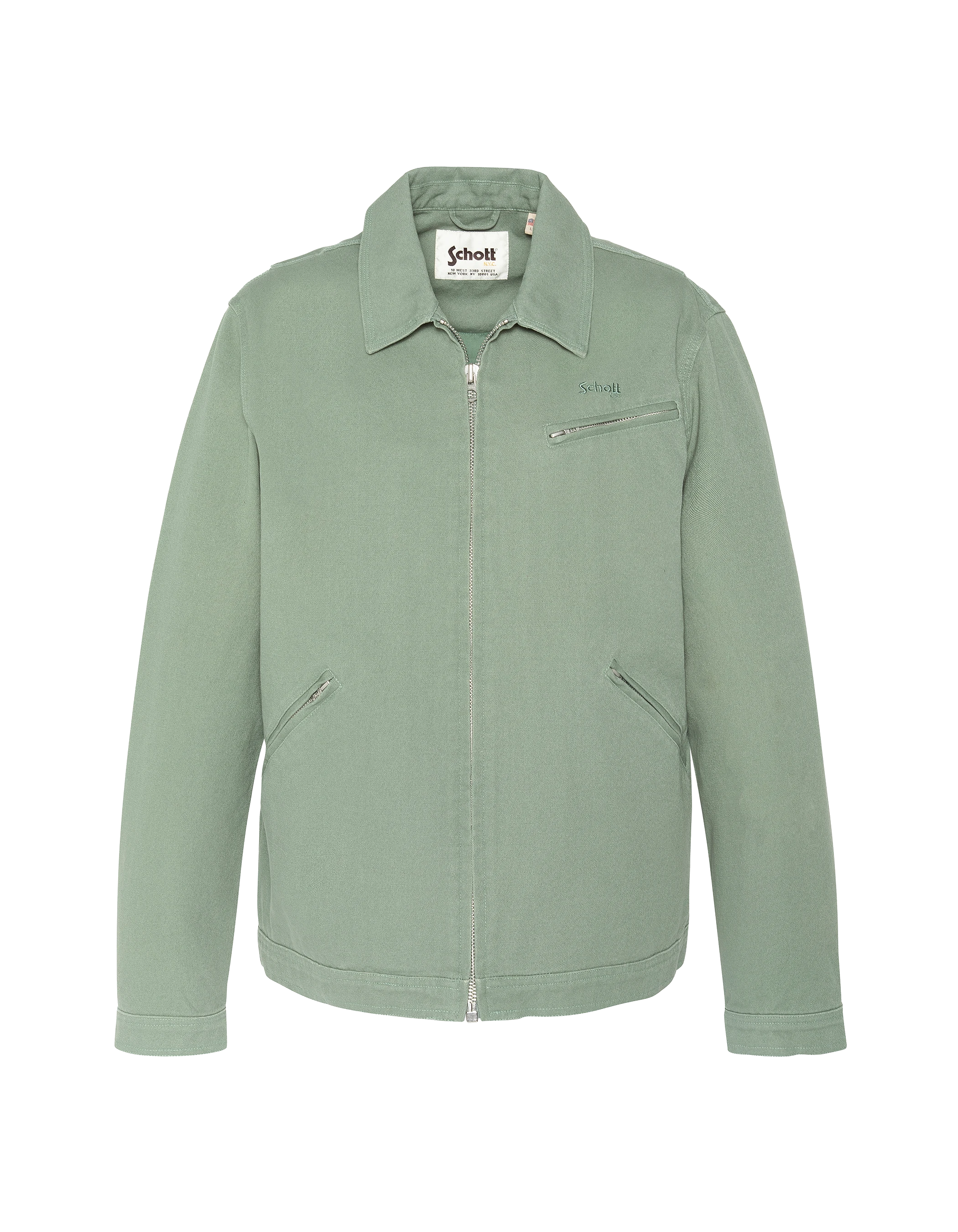 Blouson worker canvas vert-1