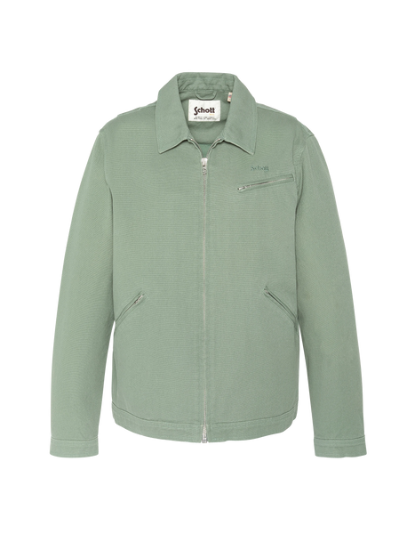 Green canvas worker jacket - CALHAN | Schott NYC®