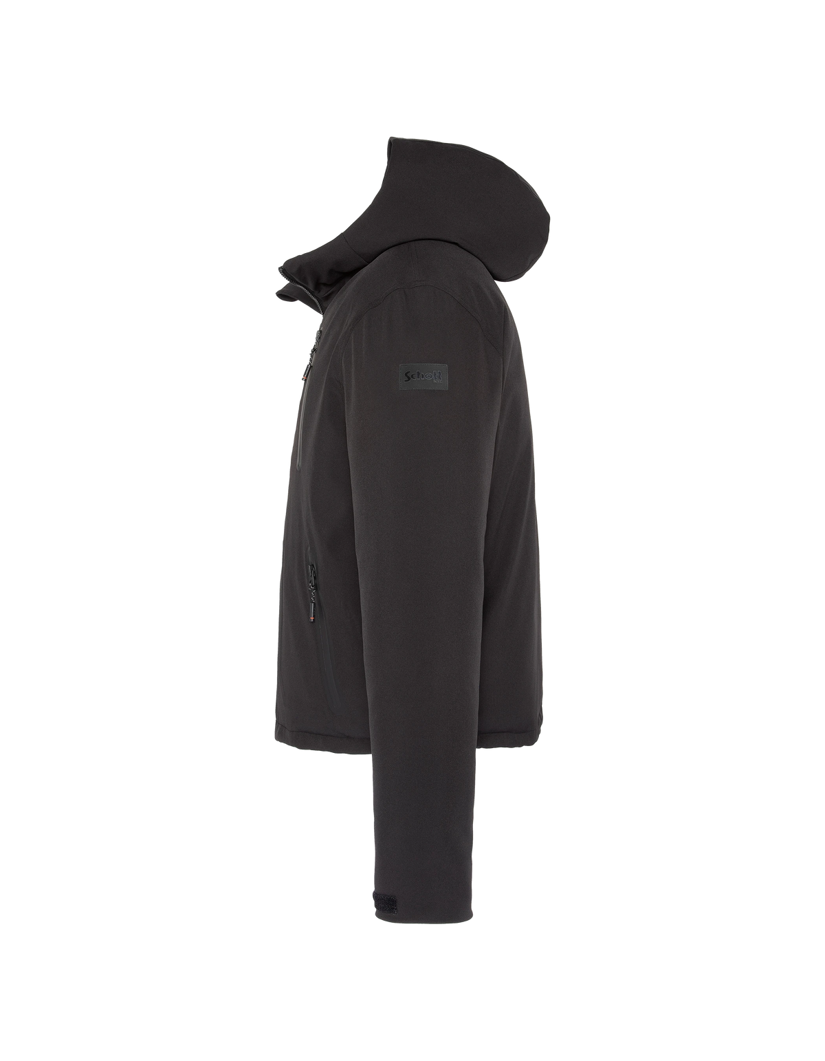 Parka technique noire à capuche
