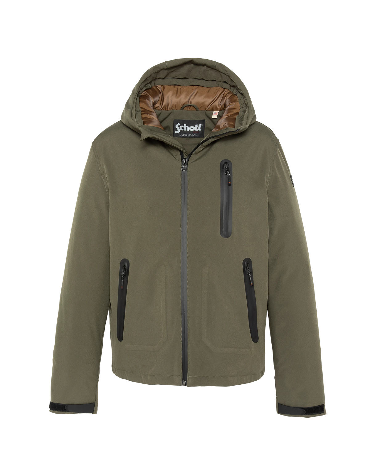 Parka technique kaki à capuche-7