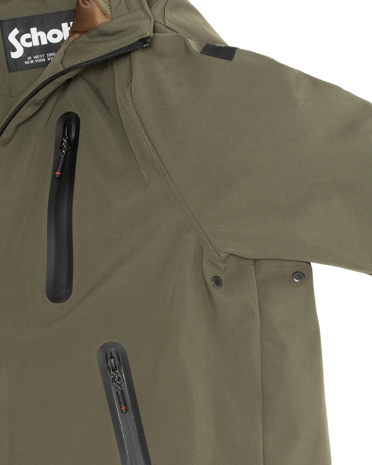 Parka technique kaki à capuche-12