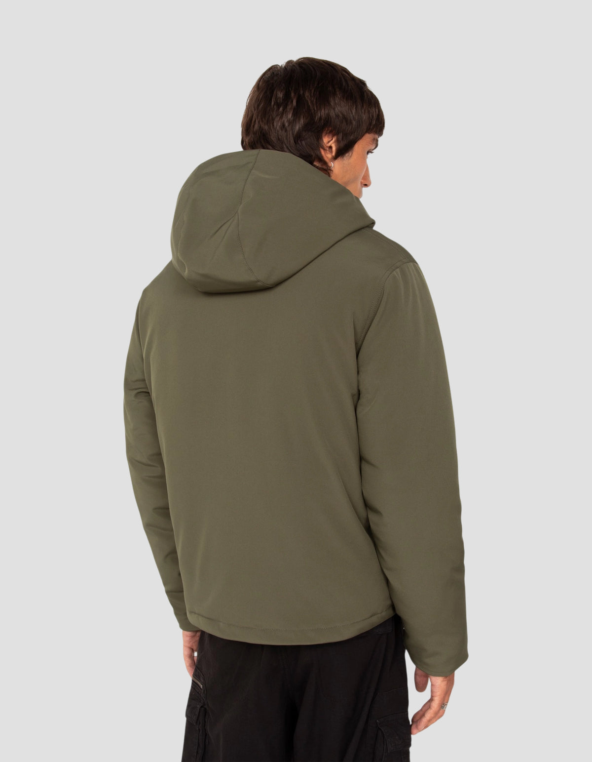 Parka technique kaki à capuche