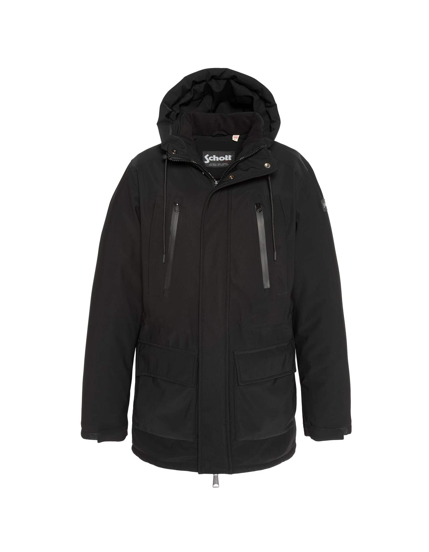 Multipoche nere con cappuccio