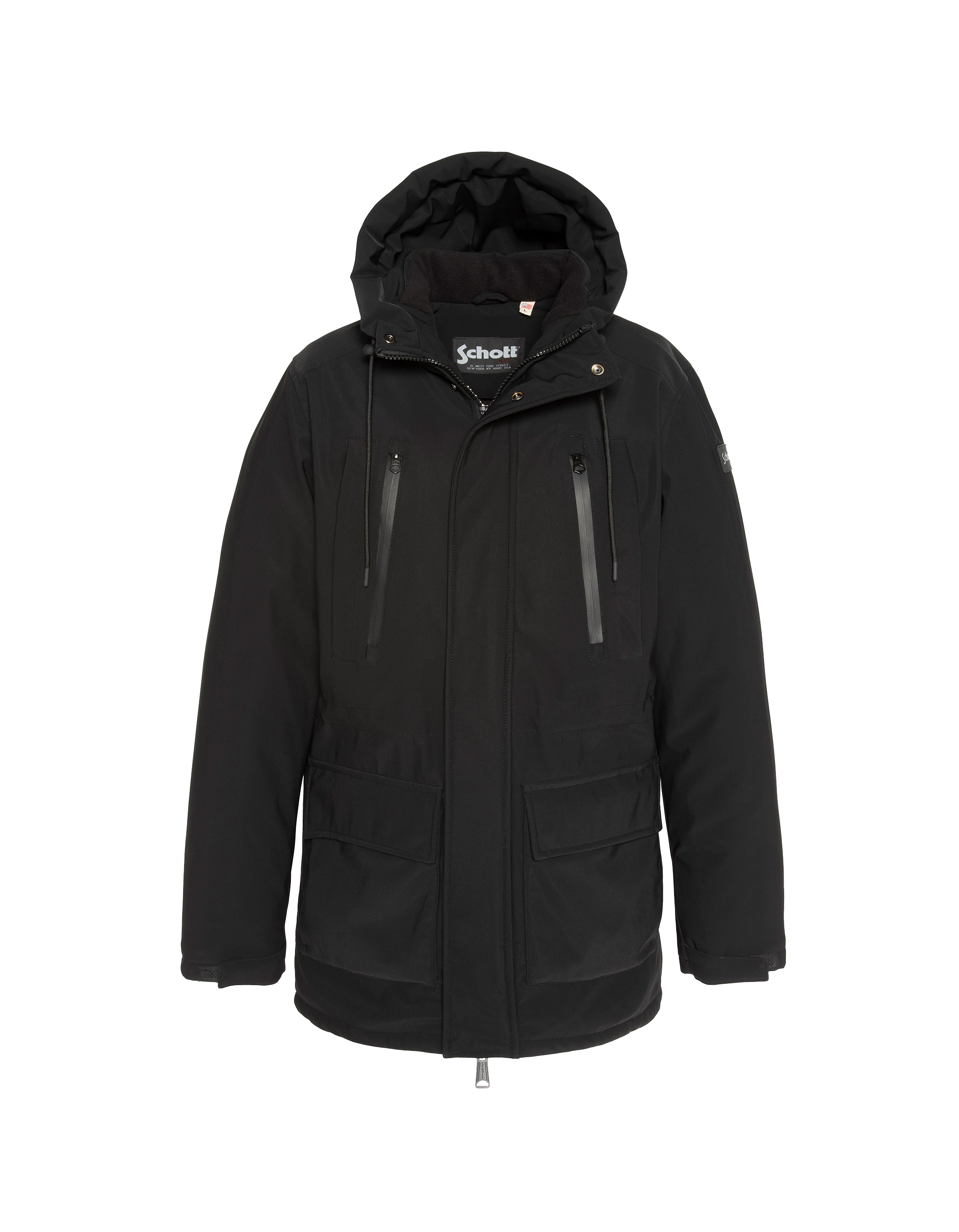 Multipoche nere con cappuccio-1