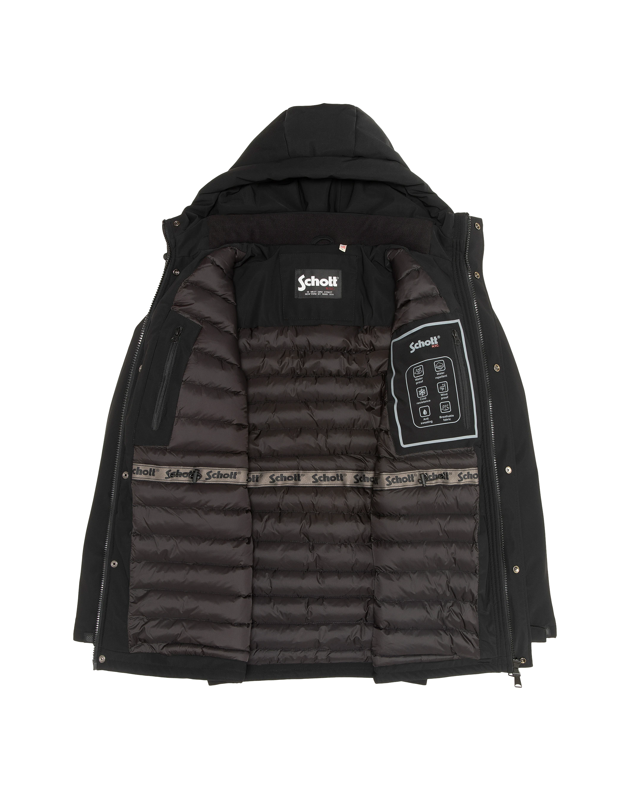 Multipoche nere con cappuccio-3