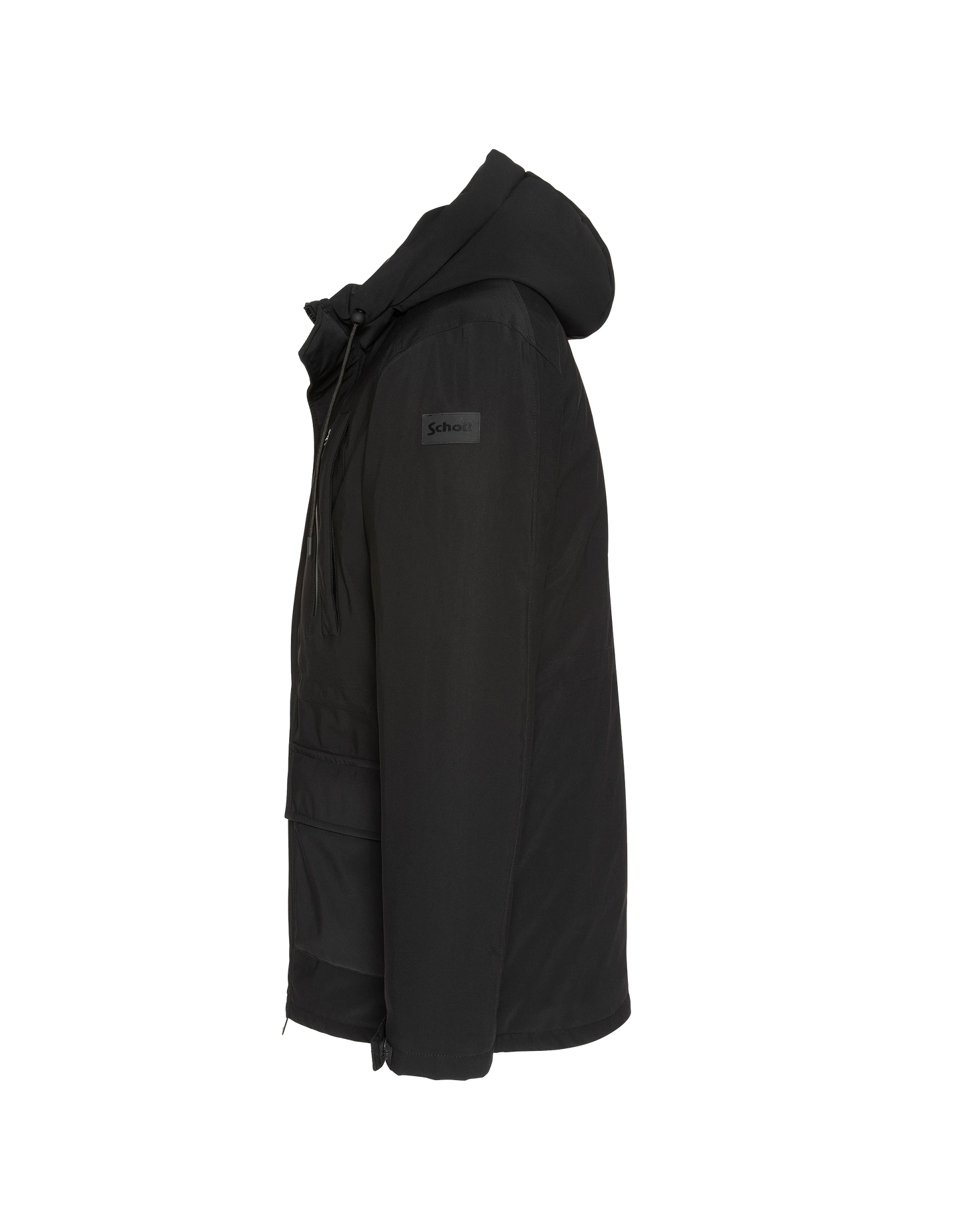 Multipoche nere con cappuccio