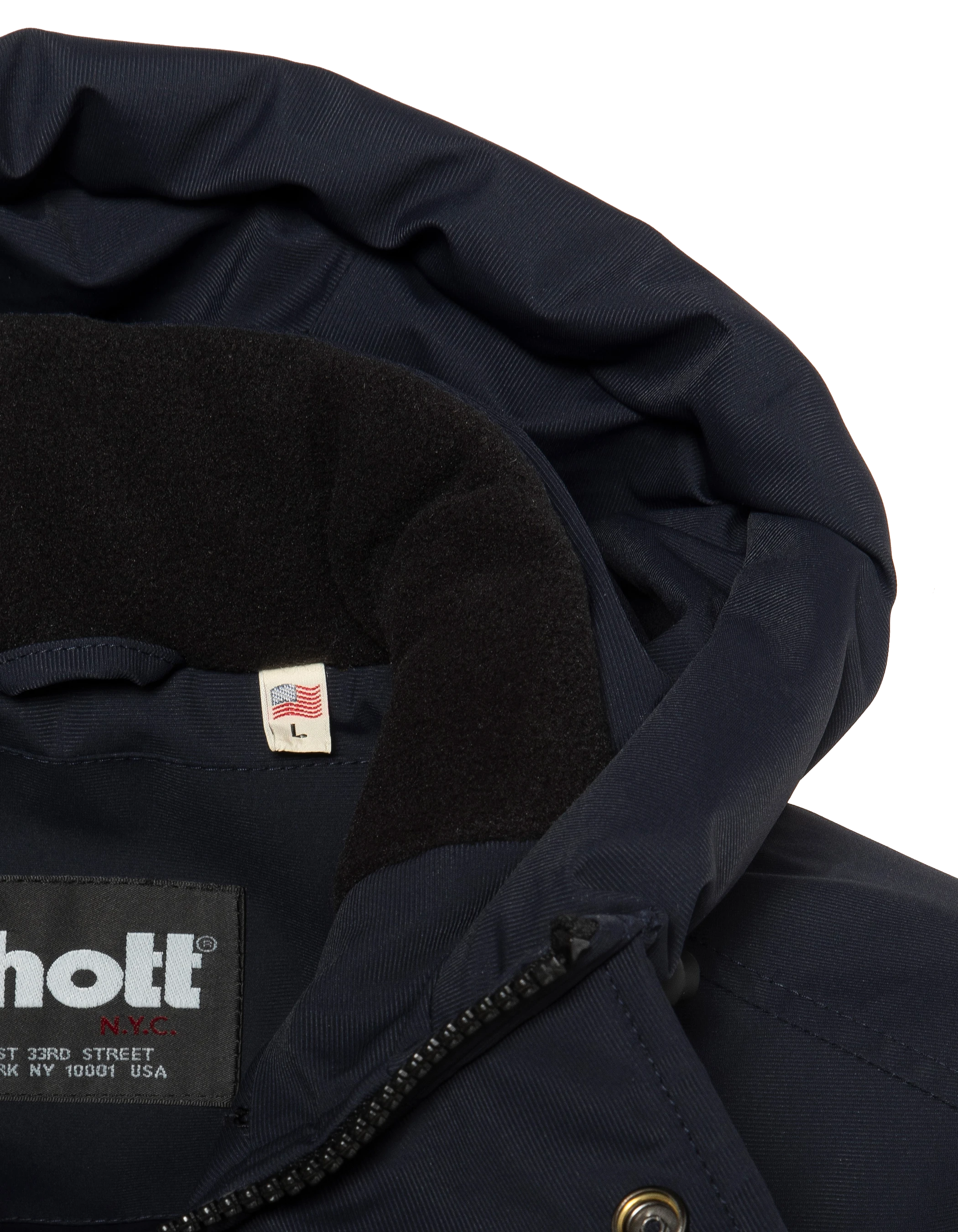 Navy Parka Multipoches con felpa con cappuccio-6