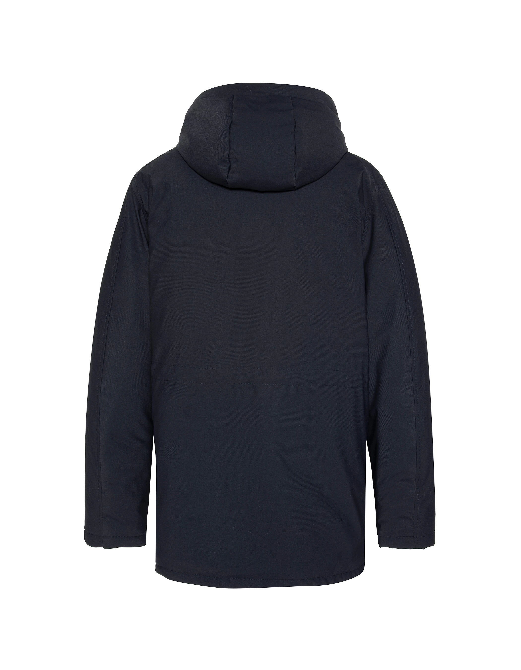 Navy Parka Multipoches con felpa con cappuccio-2