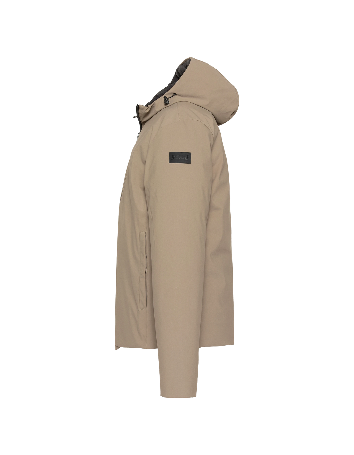 Blouson/doudoune technique réversible beige foncé et noir