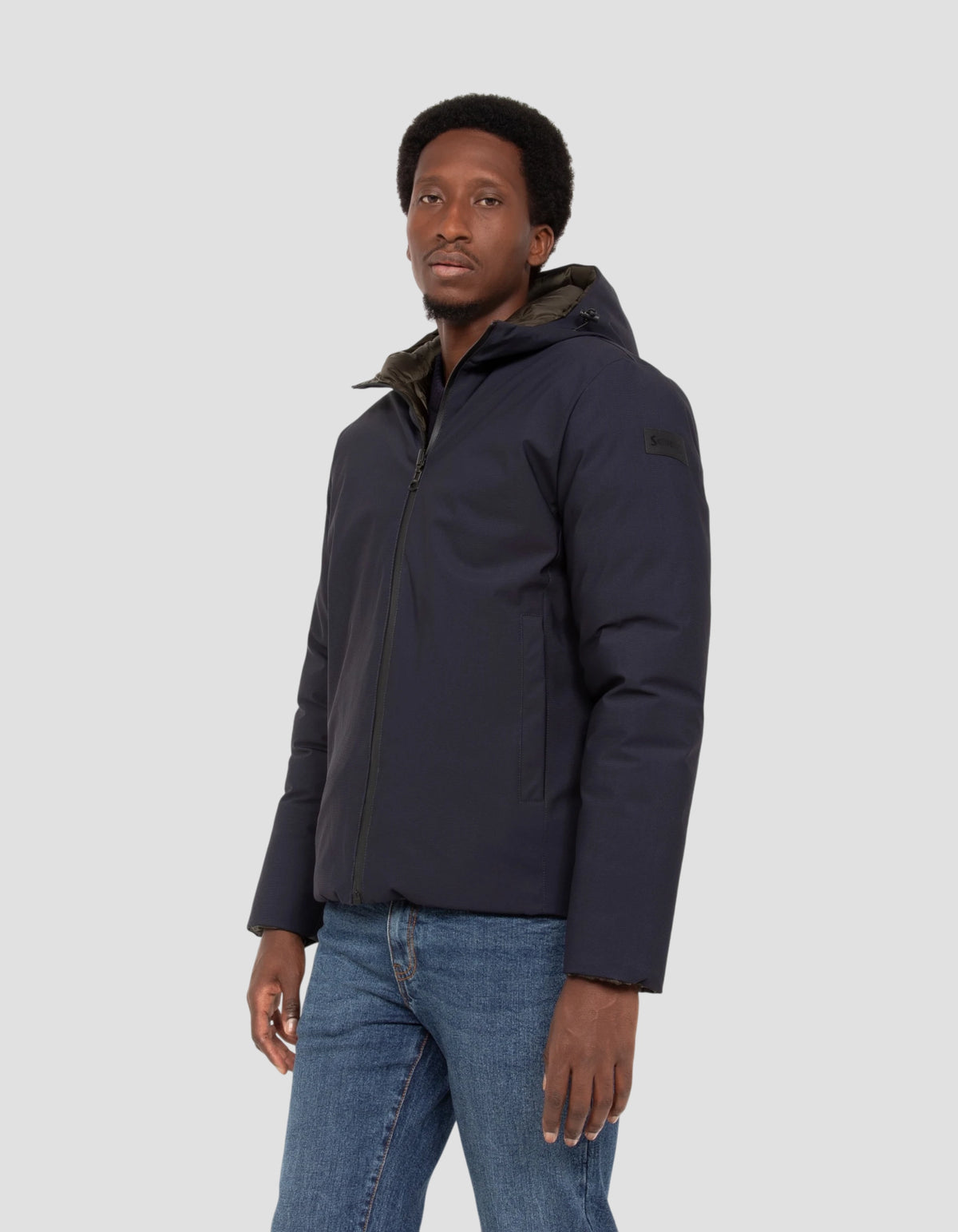 Blouson/doudoune technique réversible marine et kaki-3