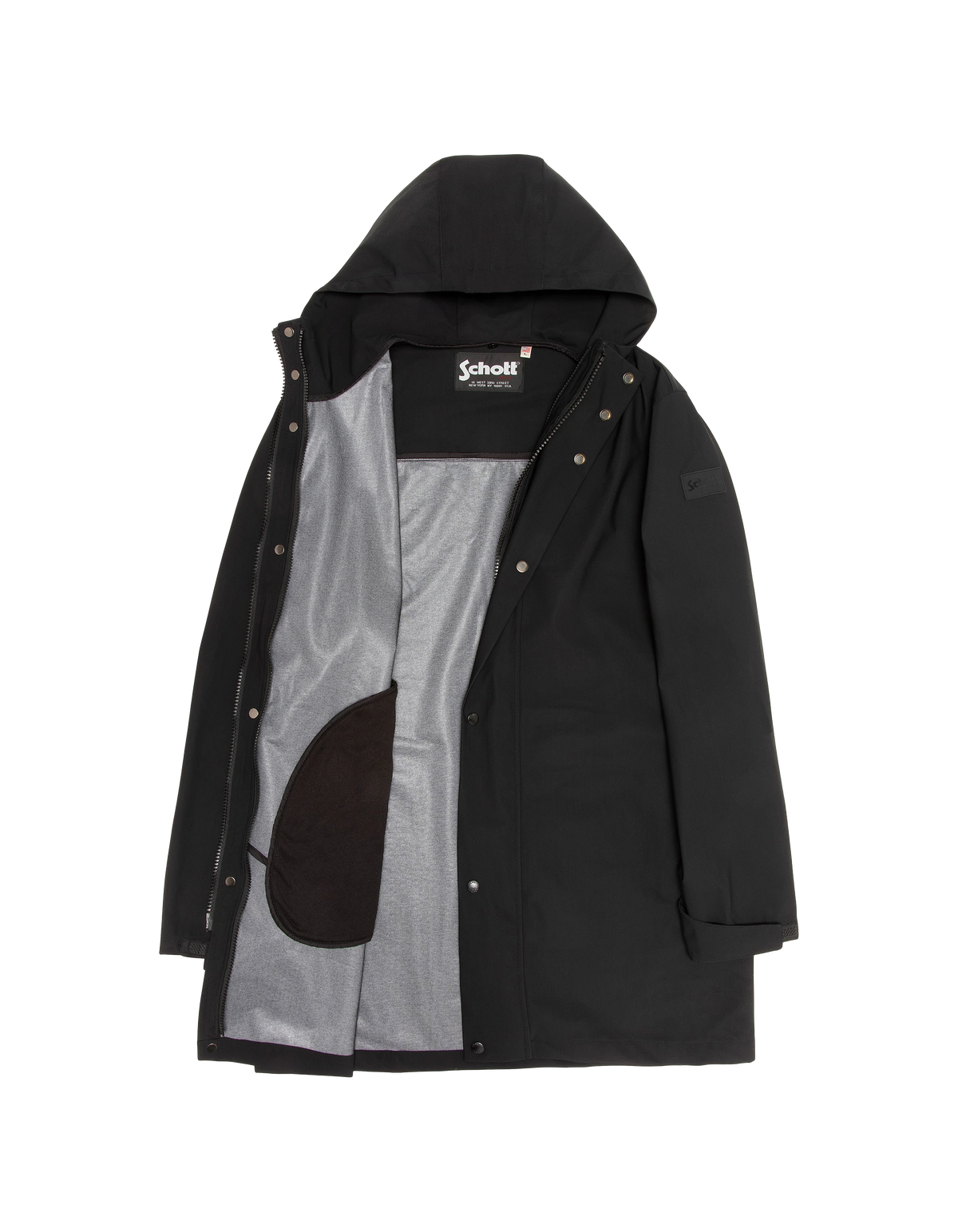 Parka technique à capuche 3 en 1 noire-16