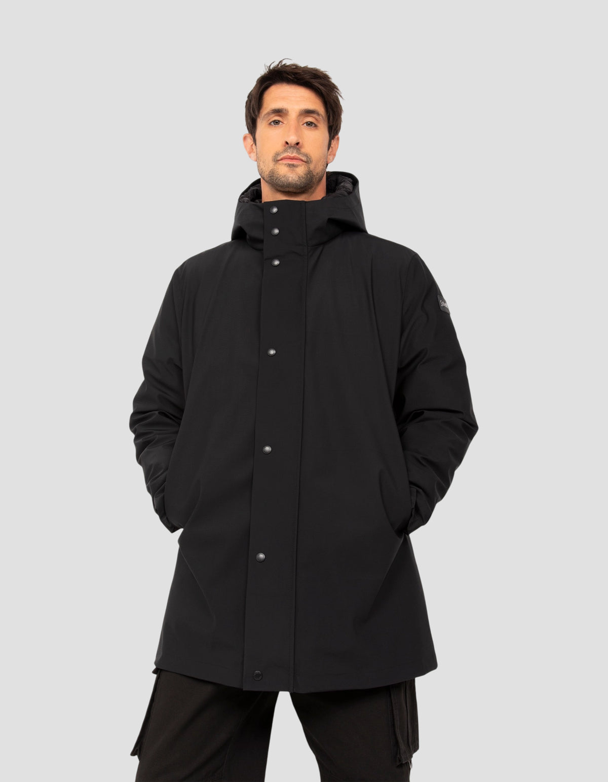 Parka technique à capuche 3 en 1 noire