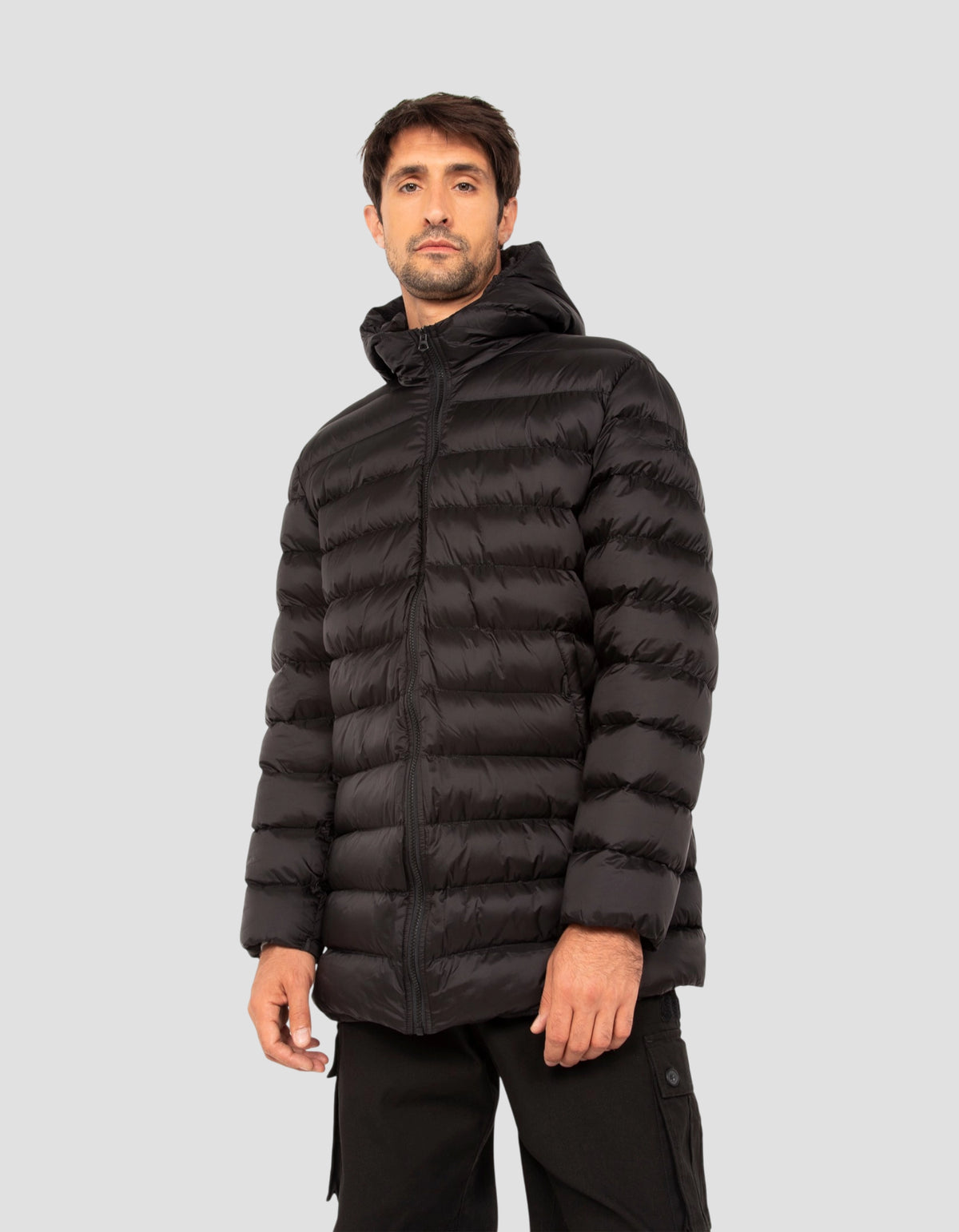 Parka technique à capuche 3 en 1 noire-5