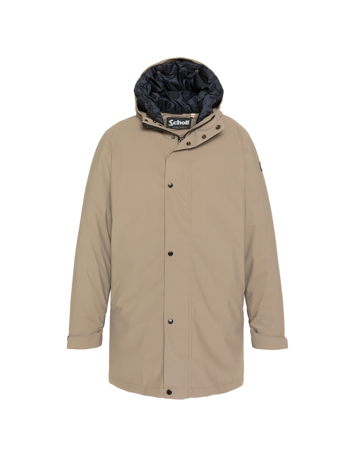 Technischer 3-in-1-Parka mit Kapuze in Dunkelbeige und Marineblau-1