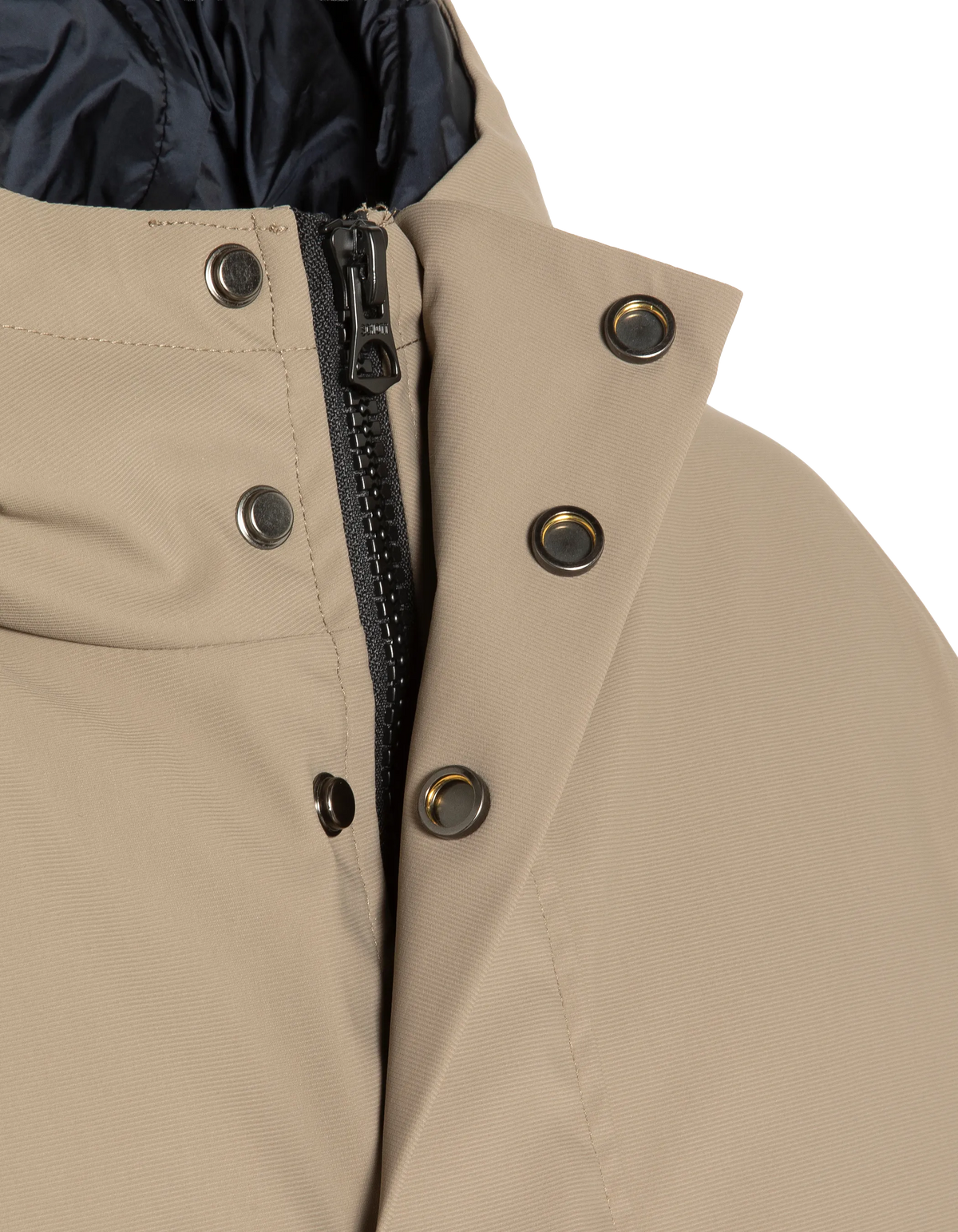 Technischer 3-in-1-Parka mit Kapuze in Dunkelbeige und Marineblau-3
