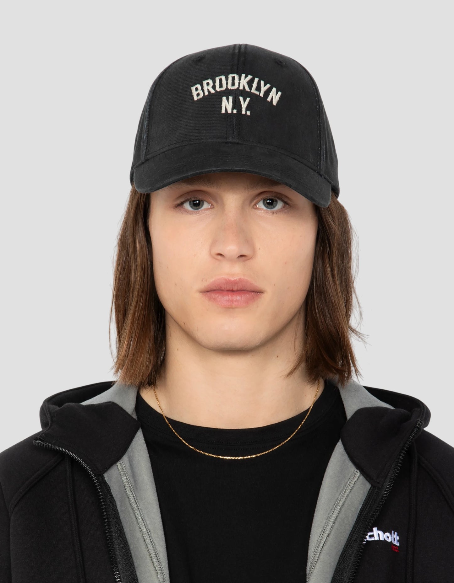 Casquette city district noir délavé