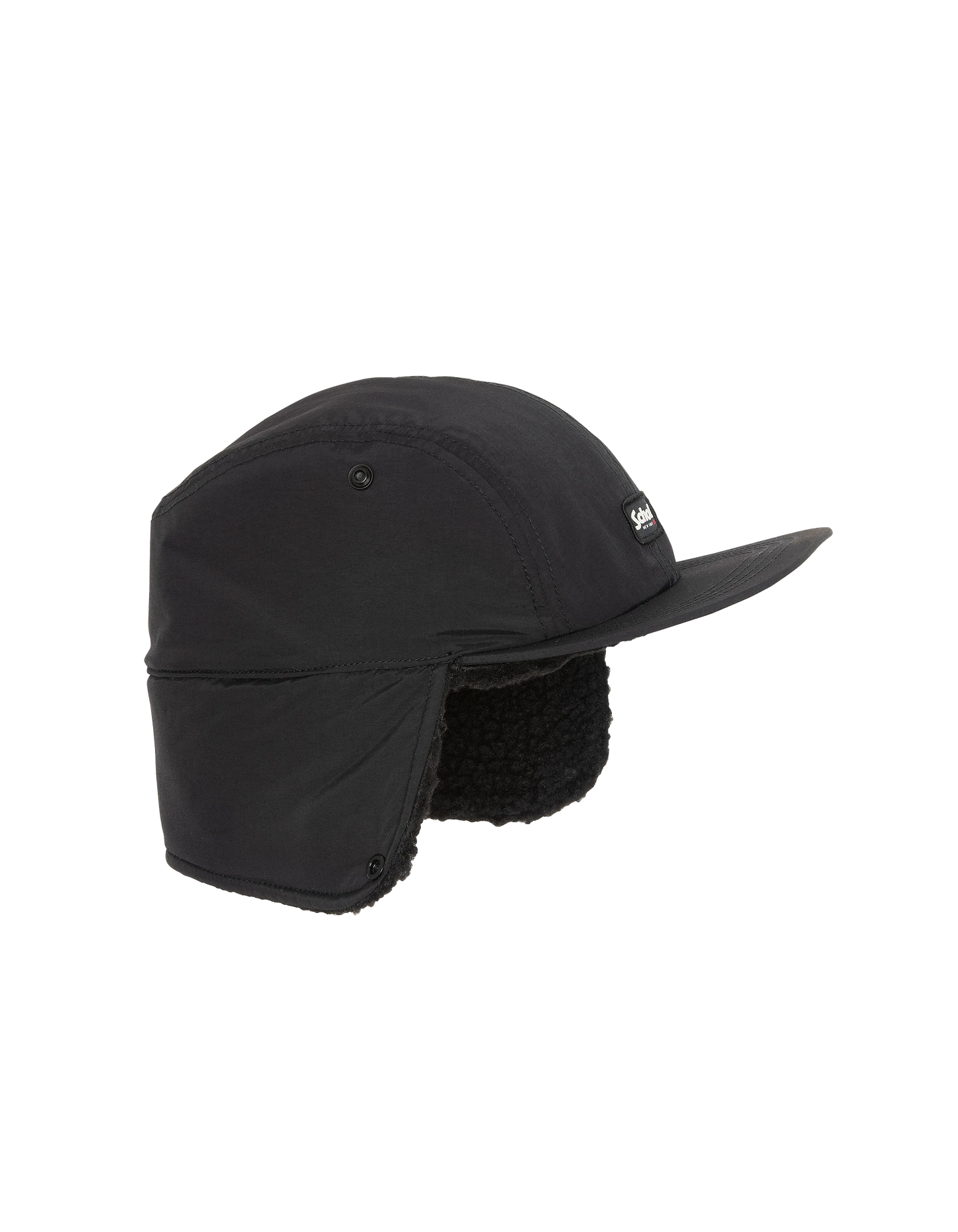 Tapa de chapka negra forrada de Sherpa